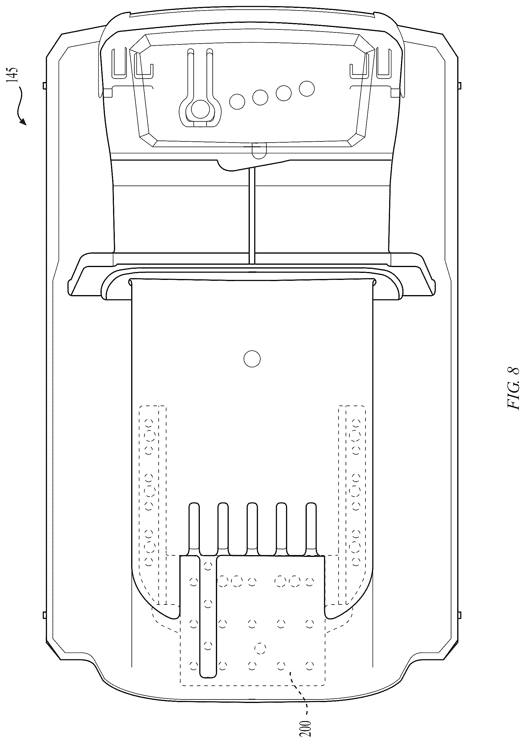 Patent US12322819 Figure 7 – Support member for battery pack top housing
