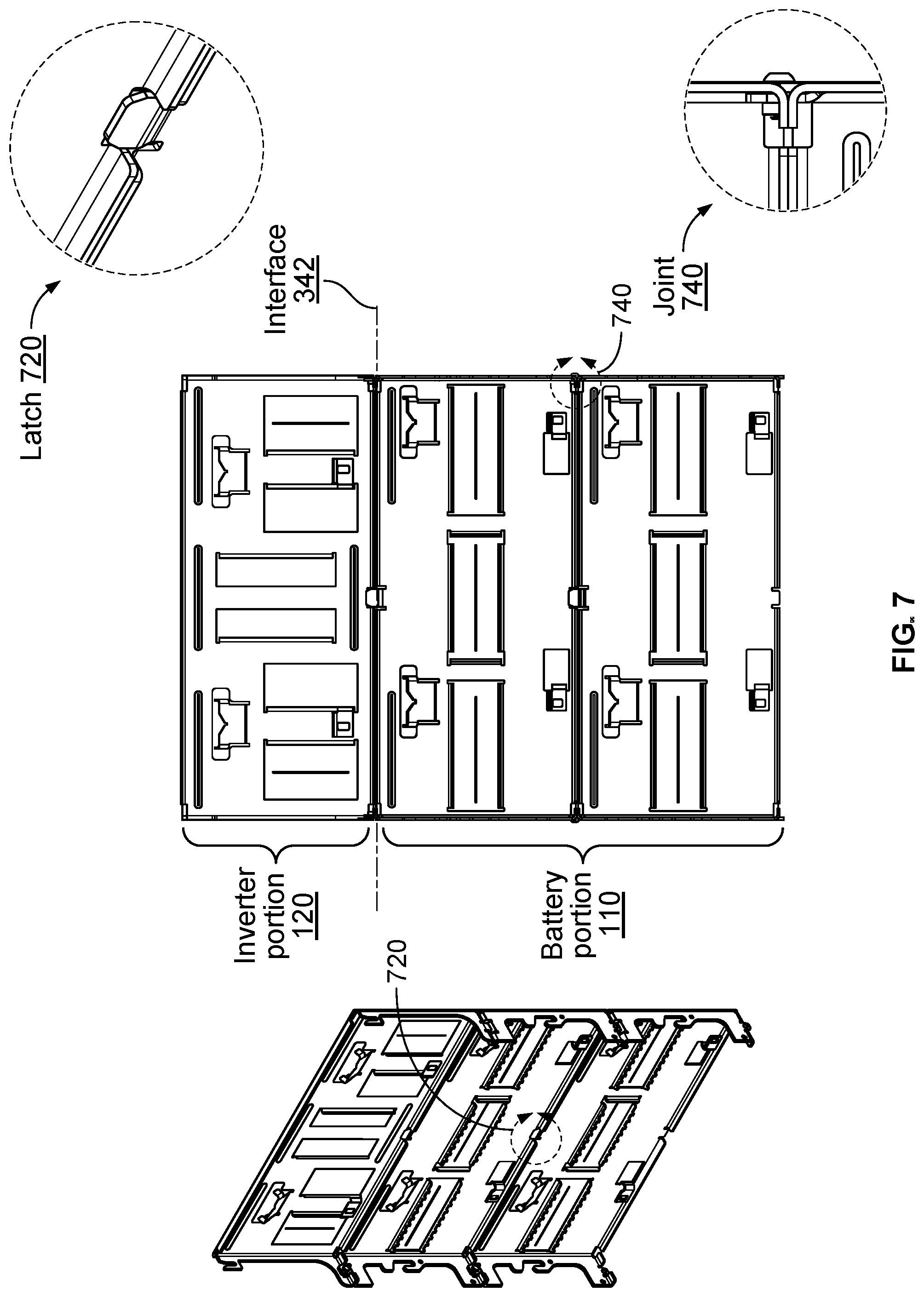 Patent US12322822 Figure 7 – Modular installation of energy storage system
