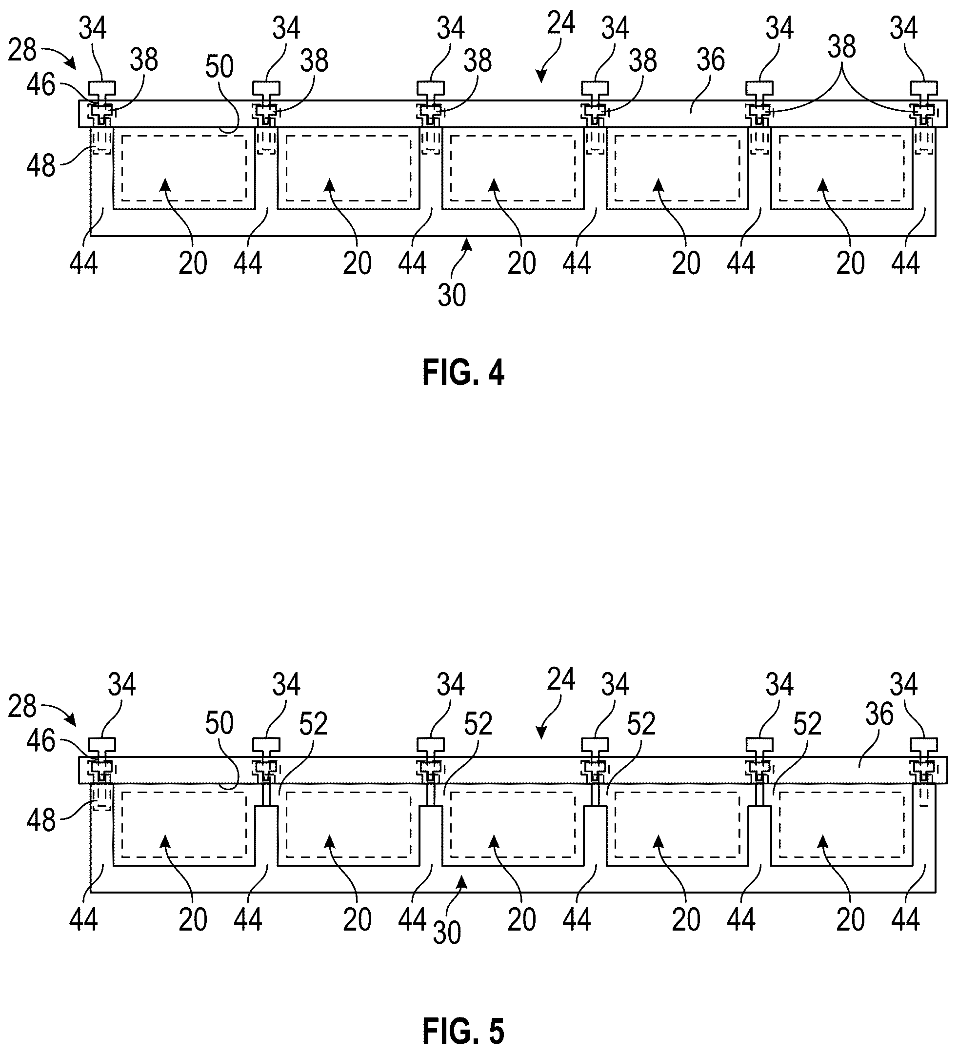 Patent US12322823 Figure 3 – Structurally reinforced enclosure covers for traction battery packs