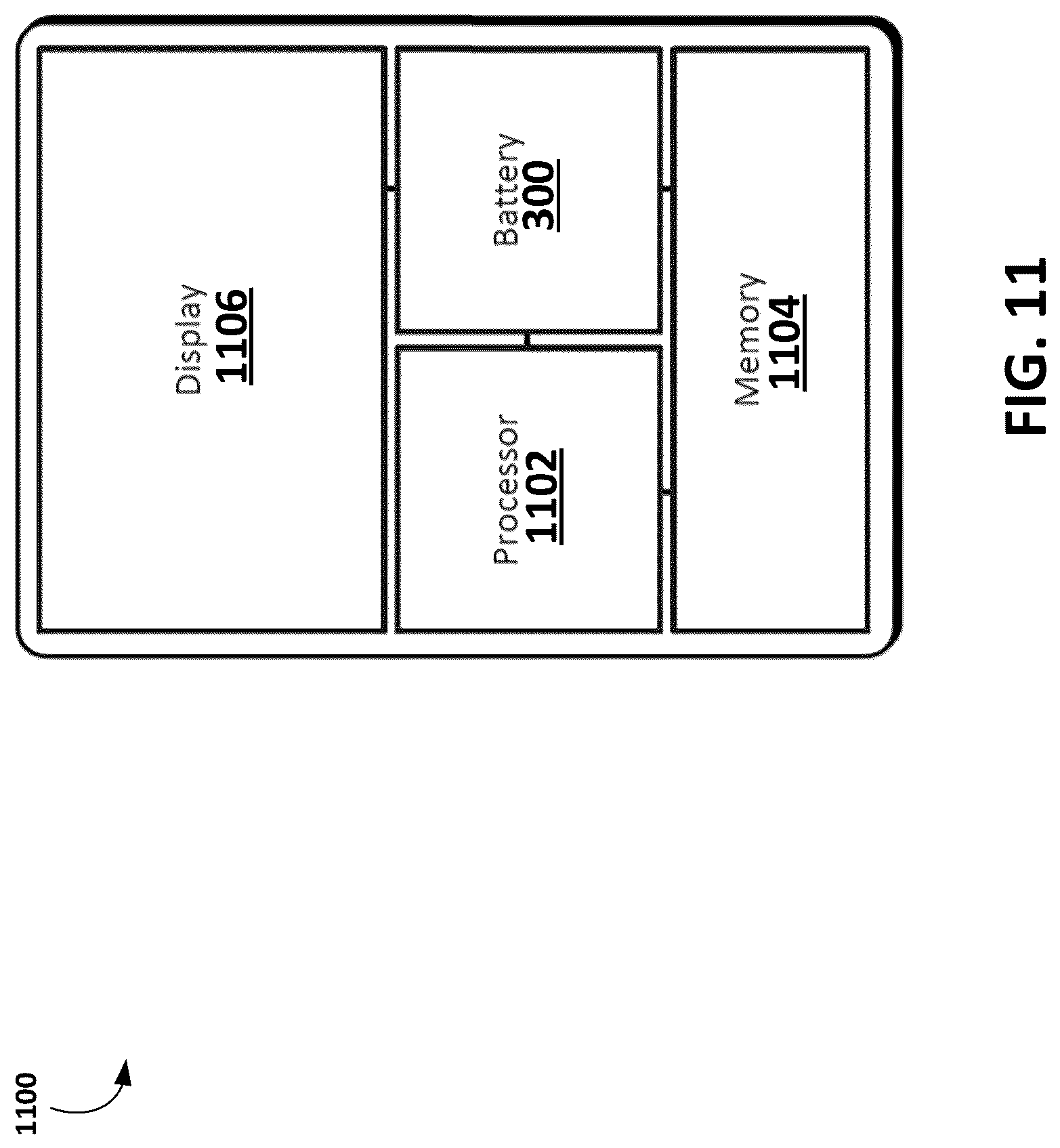Patent US12322825 Figure 11 – Structurally mountable battery