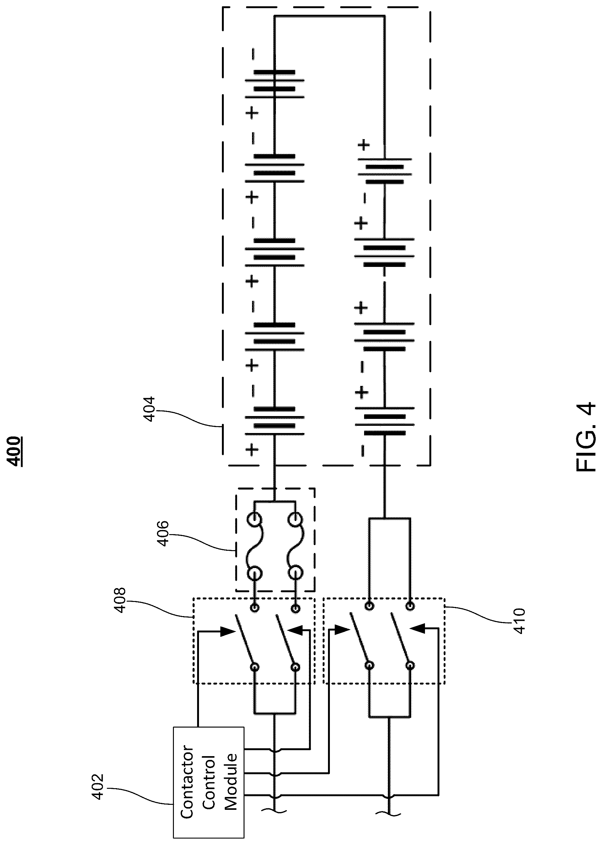Patent US12322827 Figure 4 – Distribution system for unswitched high voltage power