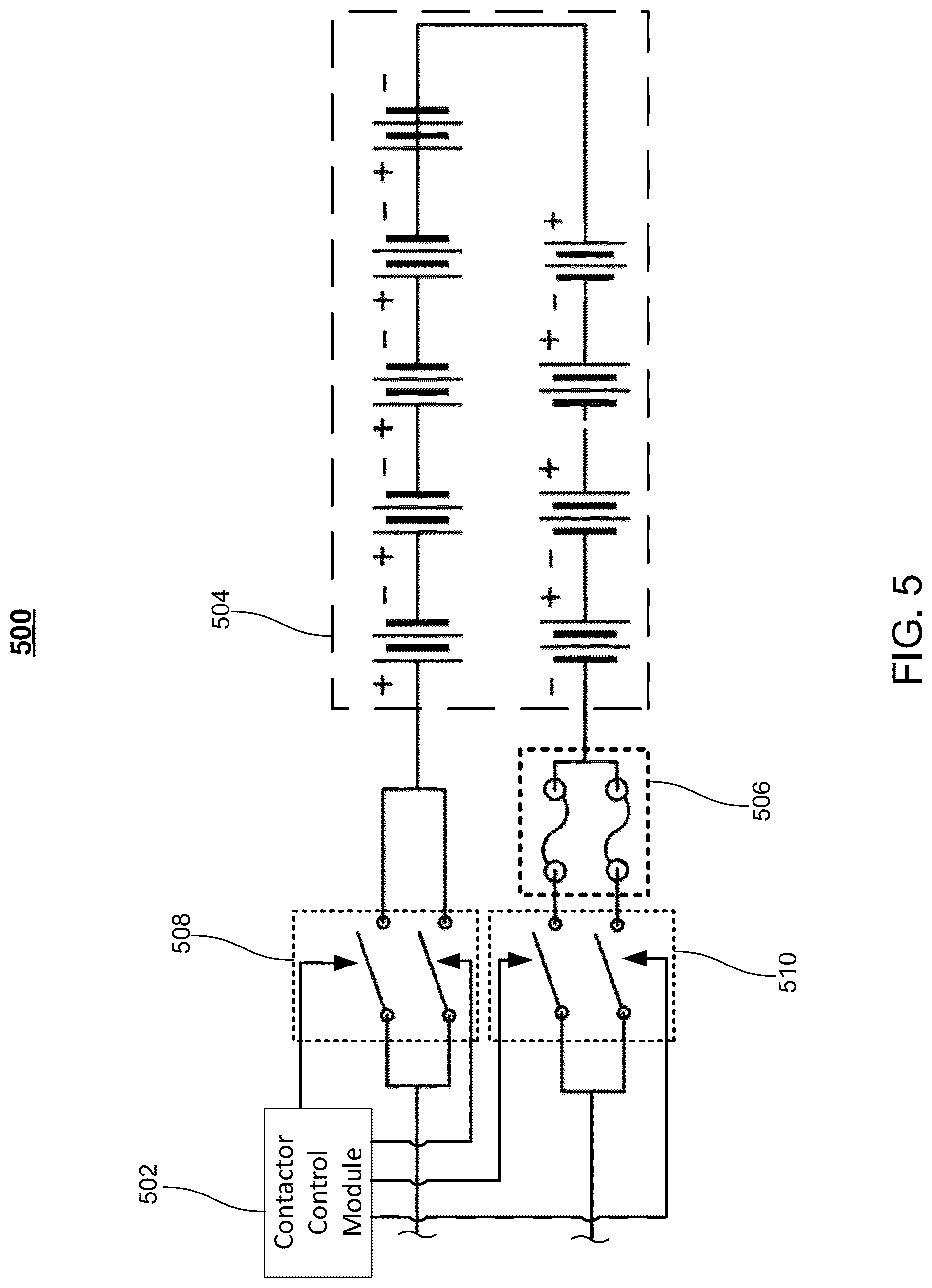 Patent US12322827 Figure 5 – Distribution system for unswitched high voltage power