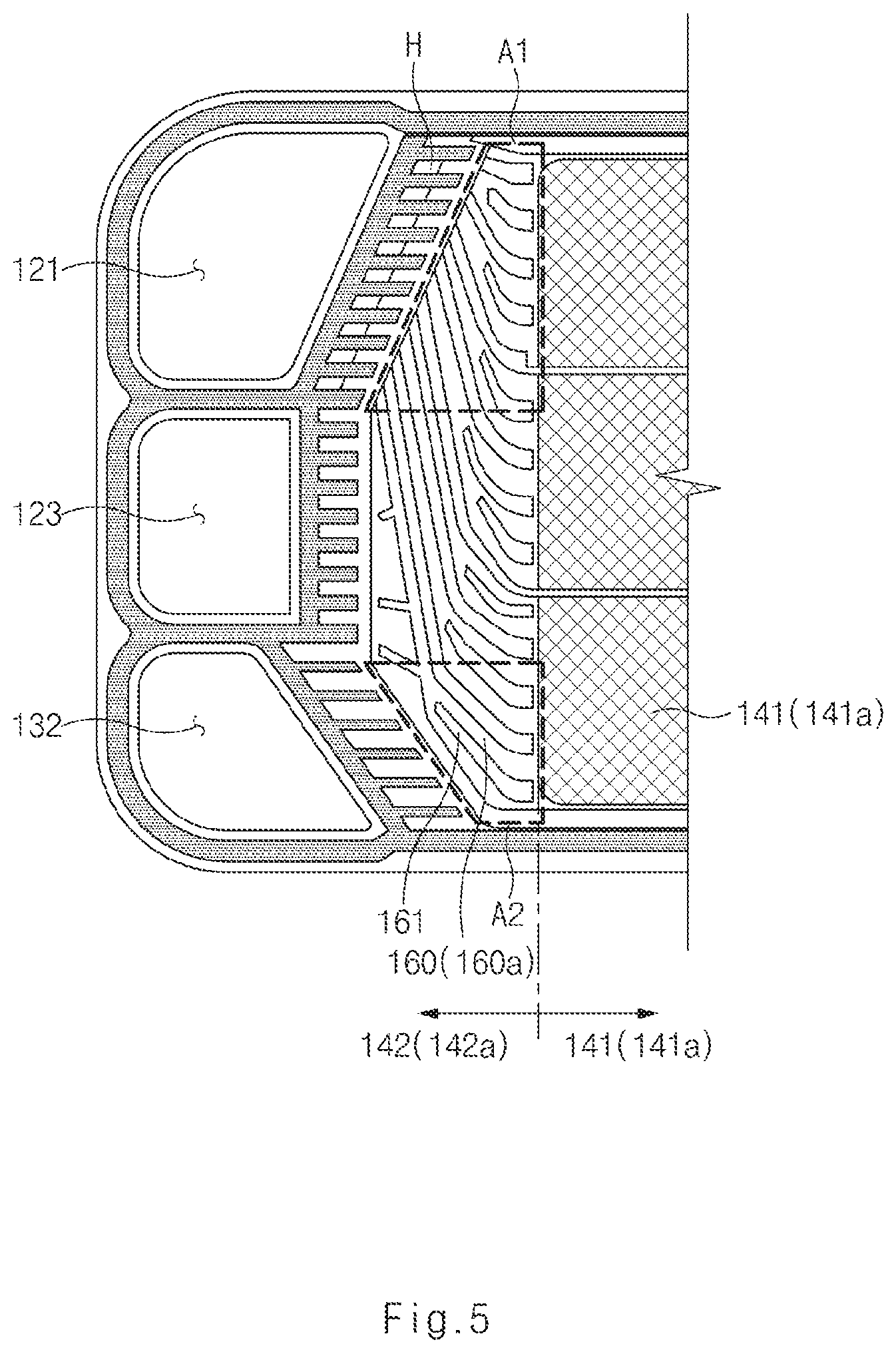 Patent US12322838 Figure 5 – Separator for fuel cell
