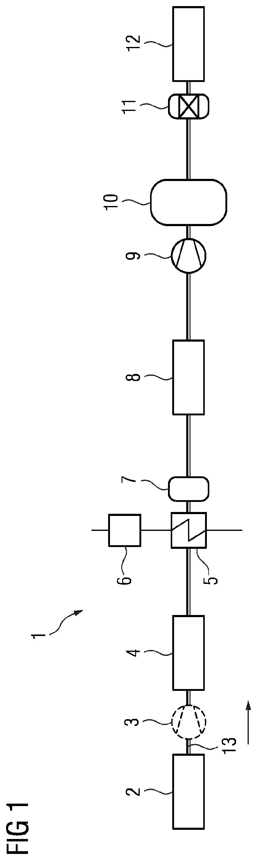 Patent US12322843 Figure 1 – Power-to-X system with an optimized hydrogen drying and purifying process