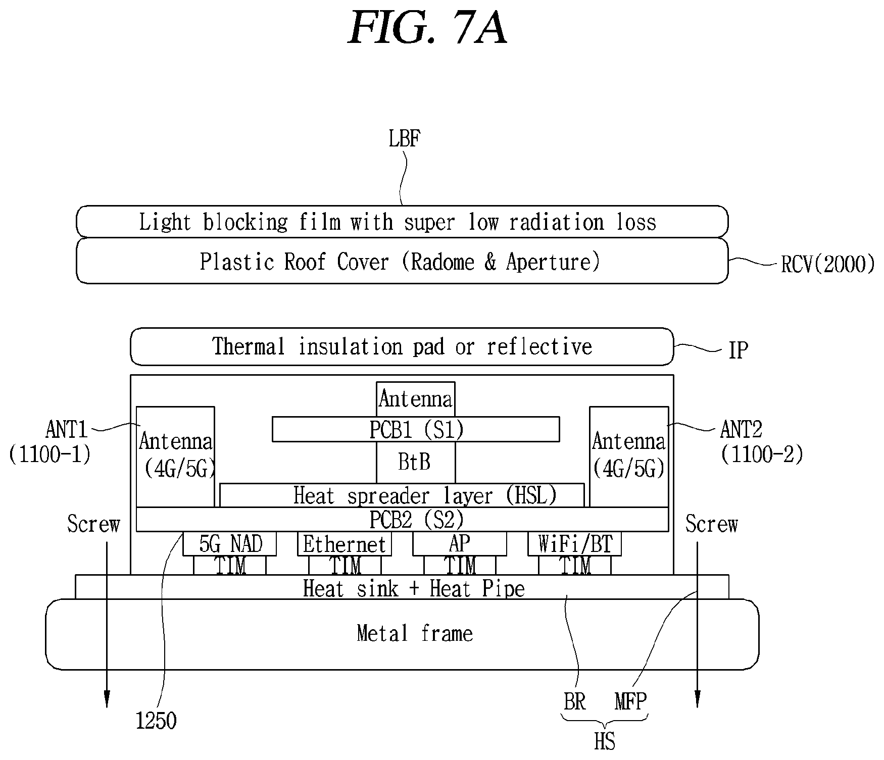 Patent US12322853 Figure 12 – Antenna system mounted on vehicle