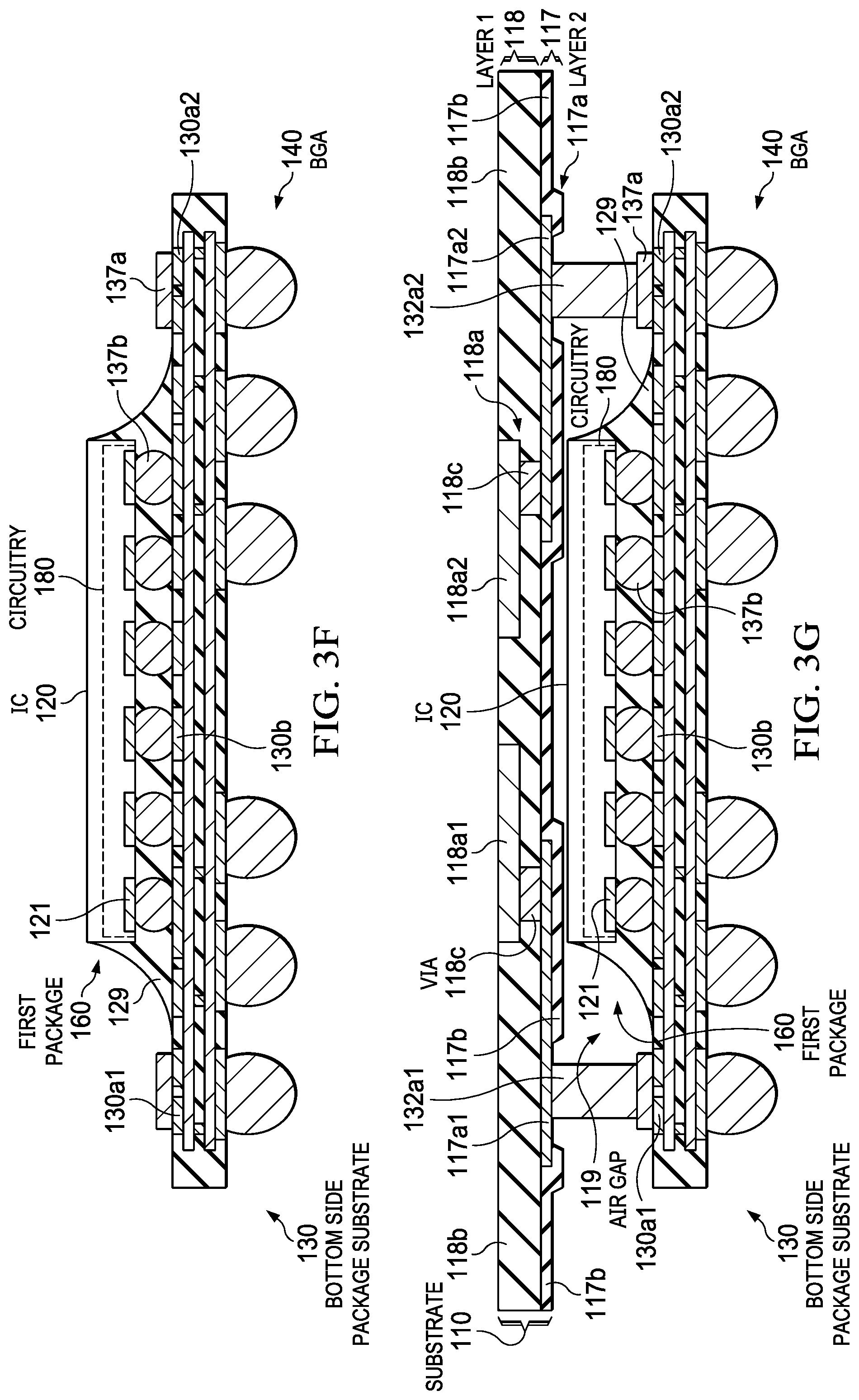 Patent US12322856 Figure 5 – Antenna in package having antenna on package substrate