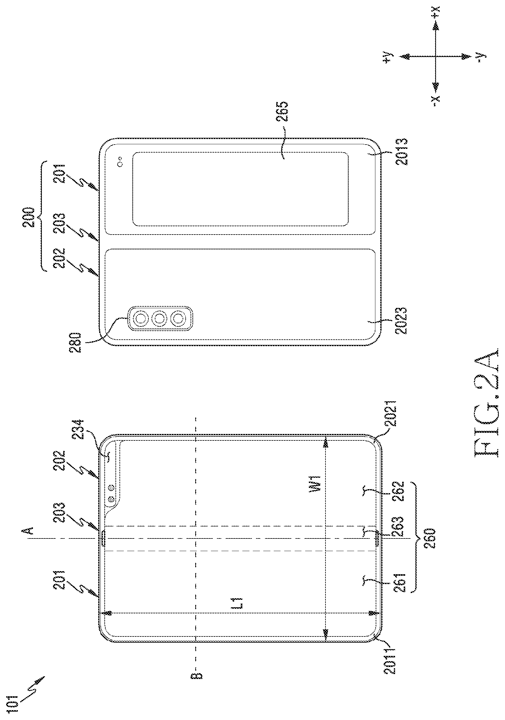 Patent US12322858 Figure 2 – Display structure including dielectric material and electronic device including same