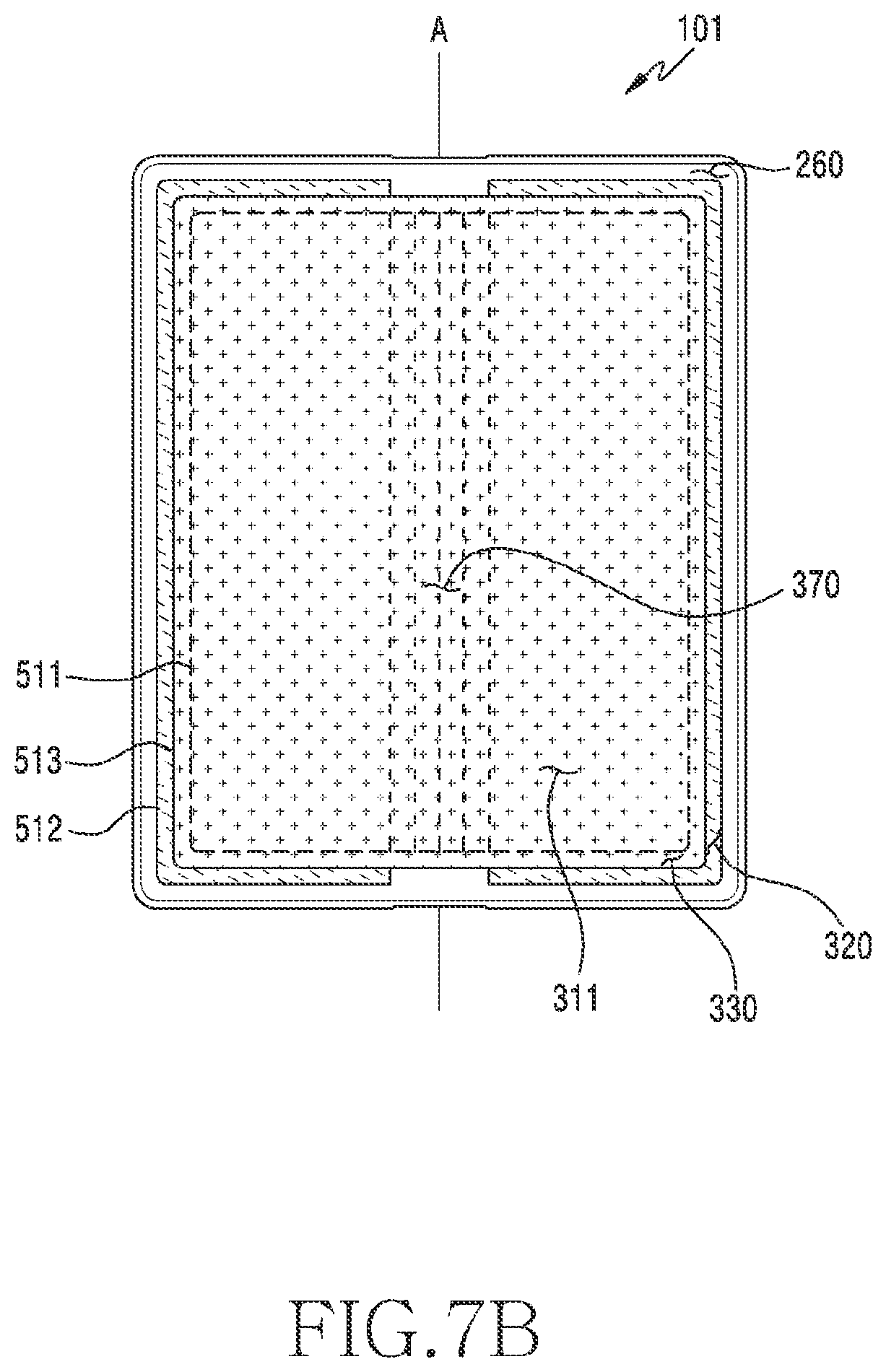 Patent US12322858 Figure 10 – Display structure including dielectric material and electronic device including same