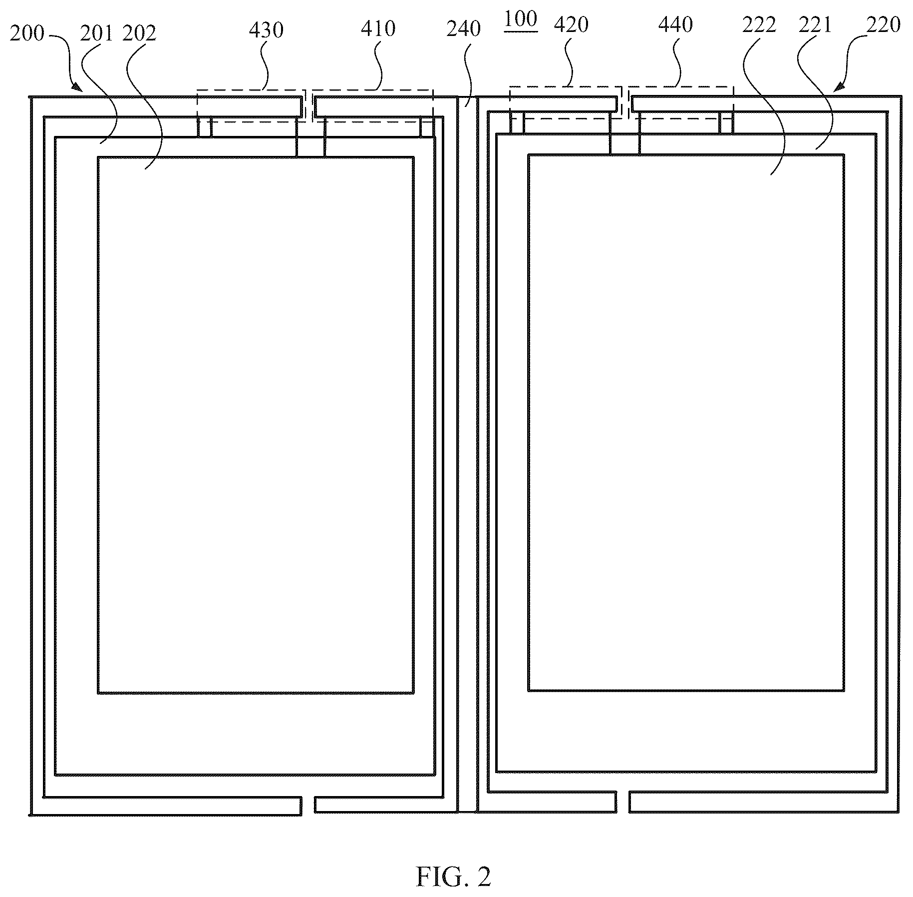 Patent US12322859 Figure 2 – Foldable electronic device