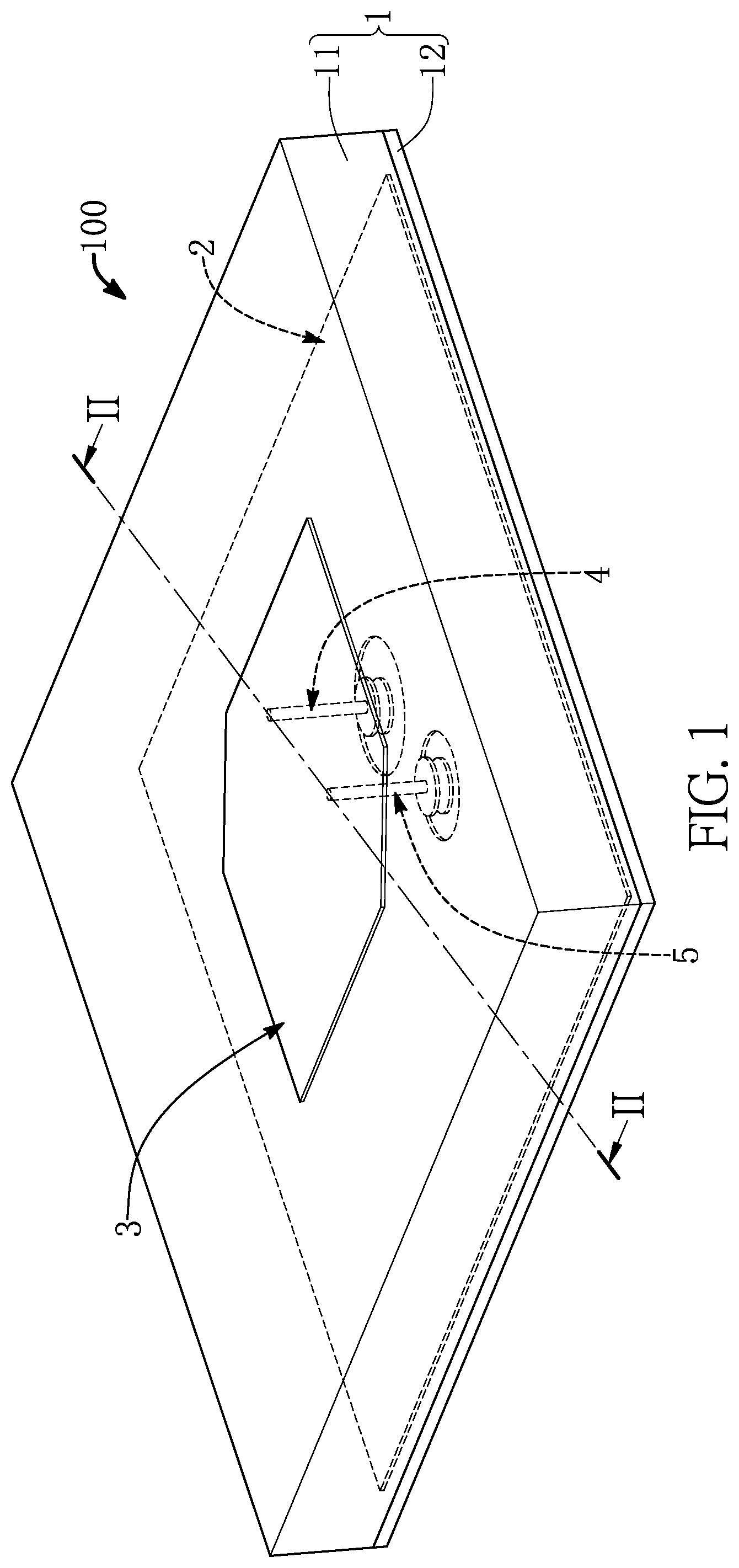 Patent US12322860 Figure 1 – Antenna device