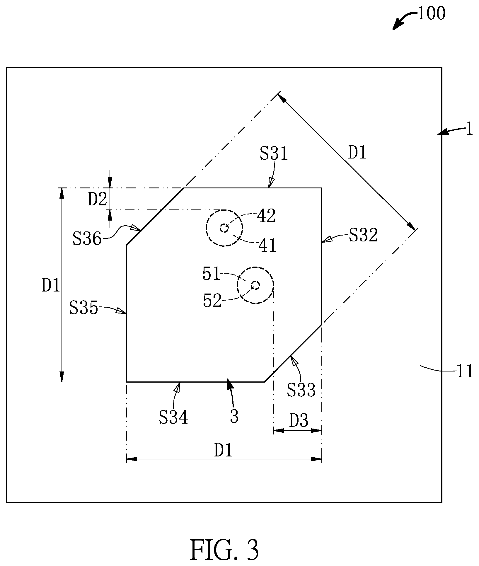Patent US12322860 Figure 3 – Antenna device