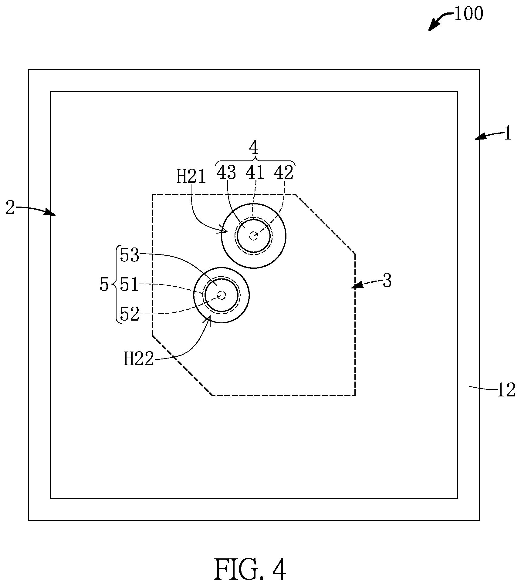 Patent US12322860 Figure 4 – Antenna device