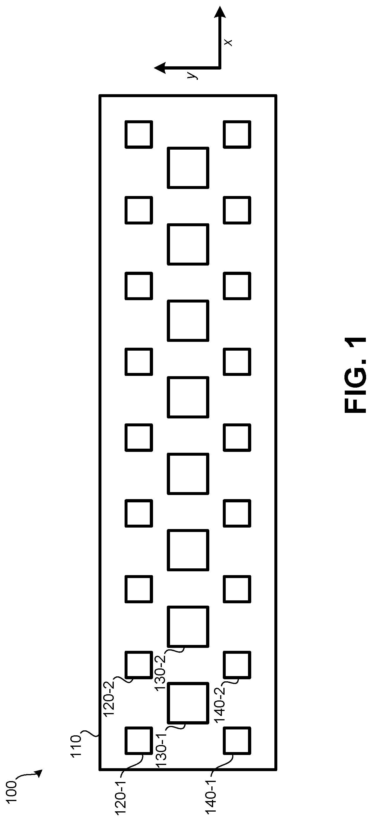 Patent US12322867 — Shared transmit and receive aperture linear array — Figure 1