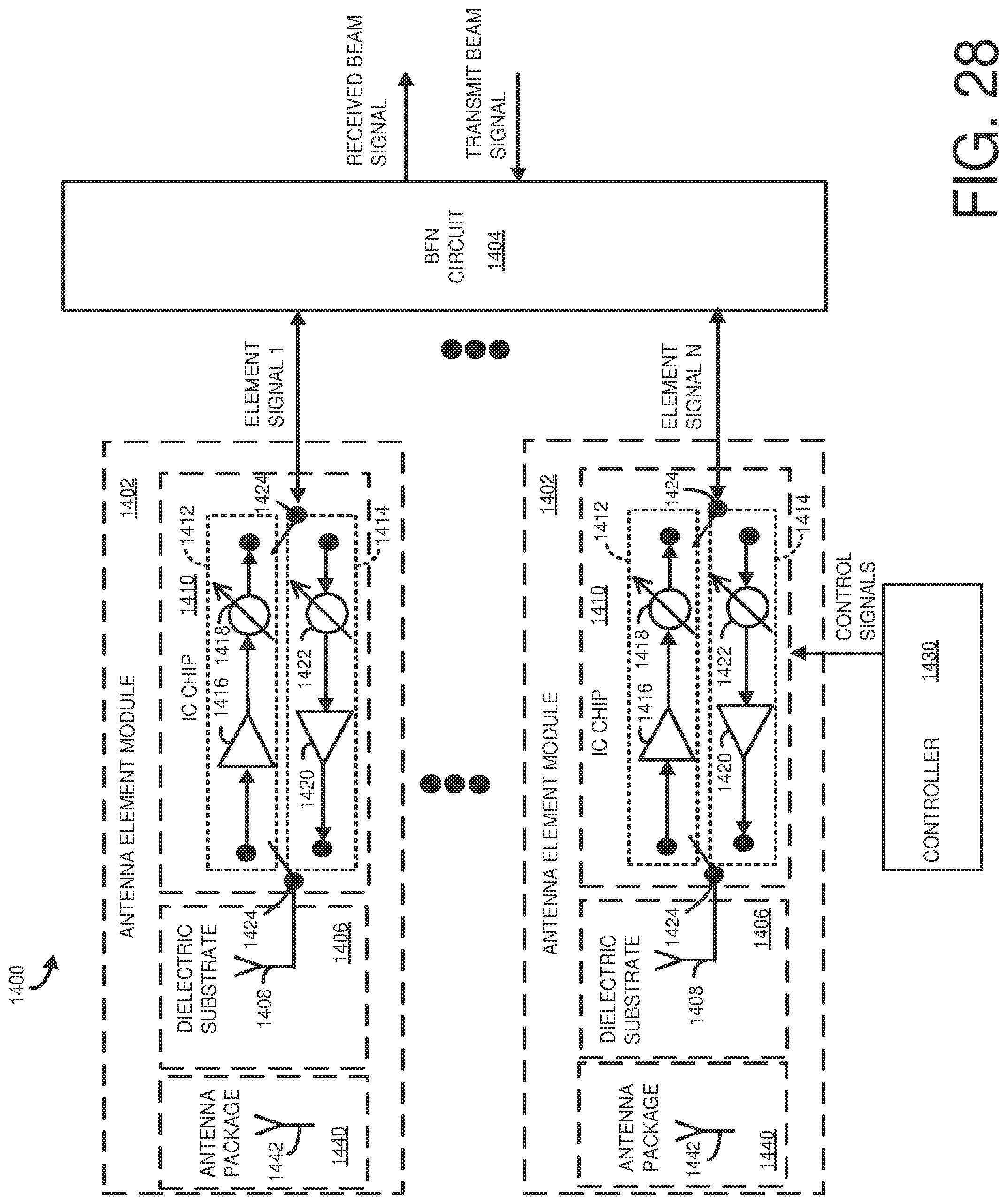 Patent US12322881 Figure 19 – Antenna element module