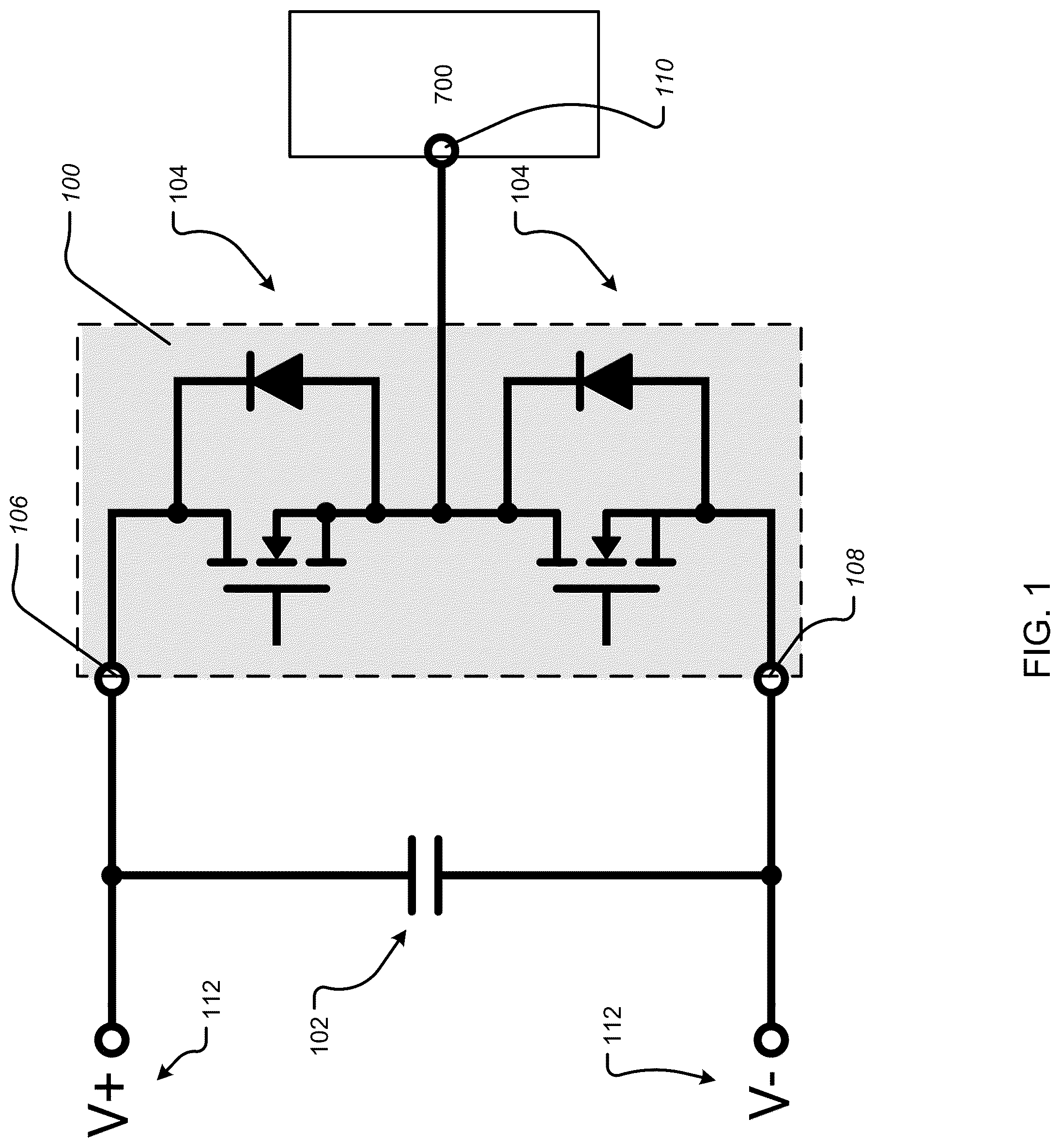 Patent US12322886 Figure 1 – Power module having electrical interconnections using mechanical fittings and process of implementing the same
