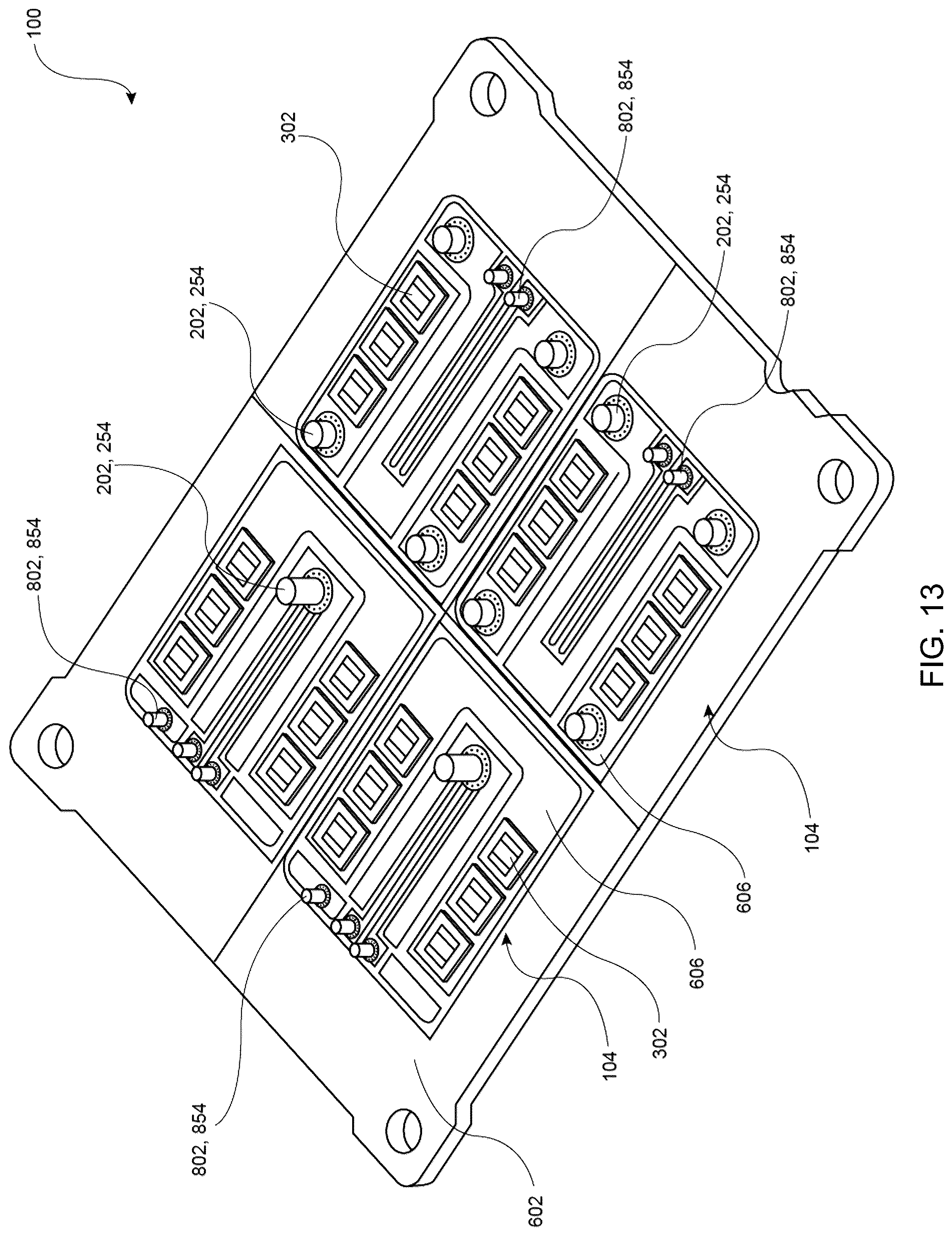 Patent US12322886 Figure 13 – Power module having electrical interconnections using mechanical fittings and process of implementing the same