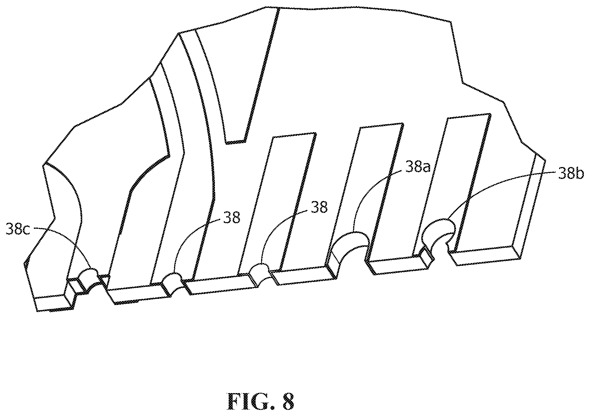Patent US12322887 Figure 5 – Circuit board wafer with contacts mounted on castellated edges