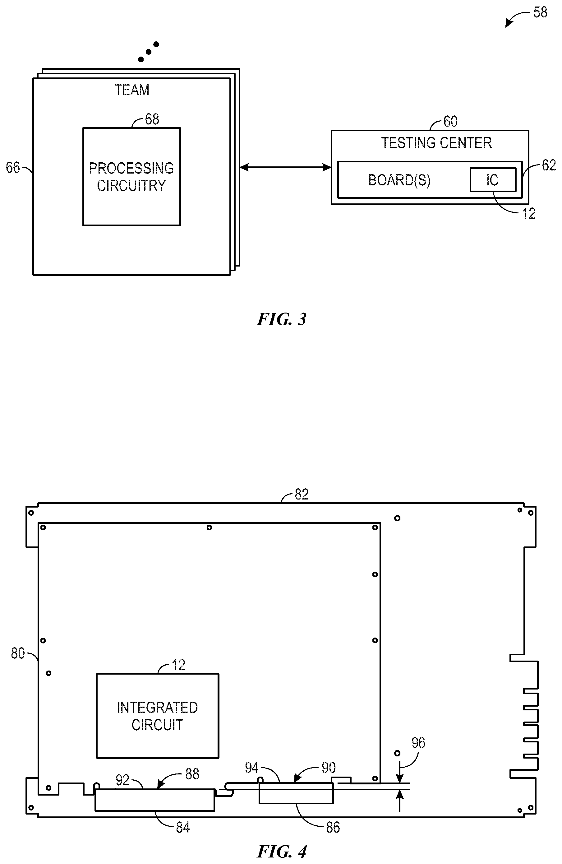 Patent US12322888 Figure 2 – Device under test board with offset connection to host board