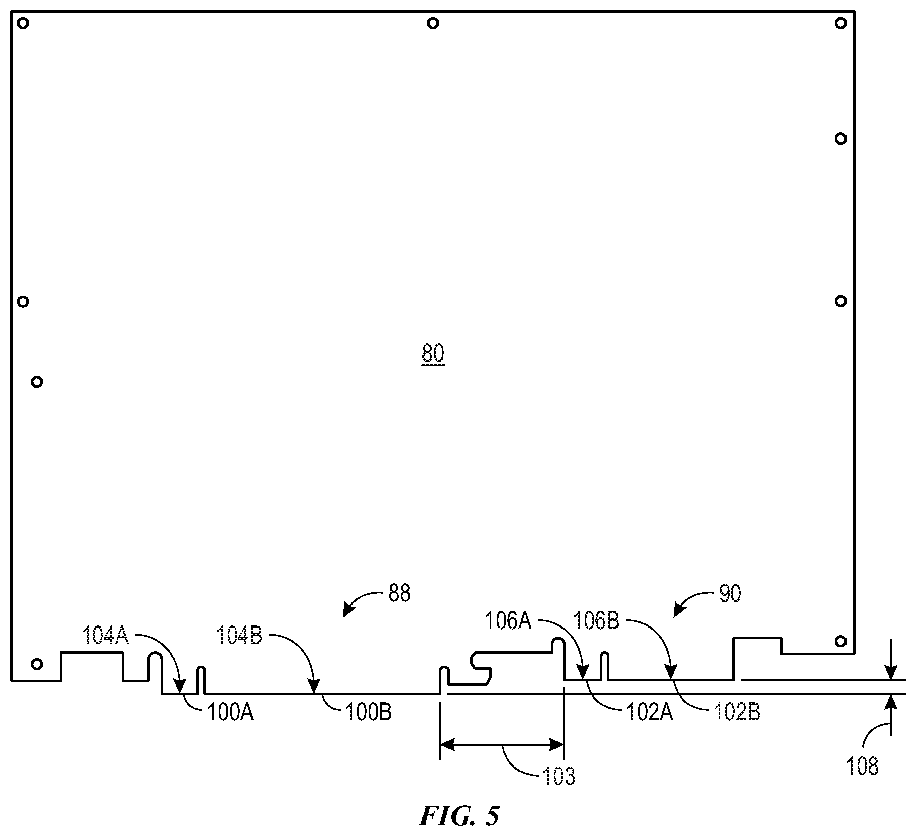 Patent US12322888 Figure 3 – Device under test board with offset connection to host board