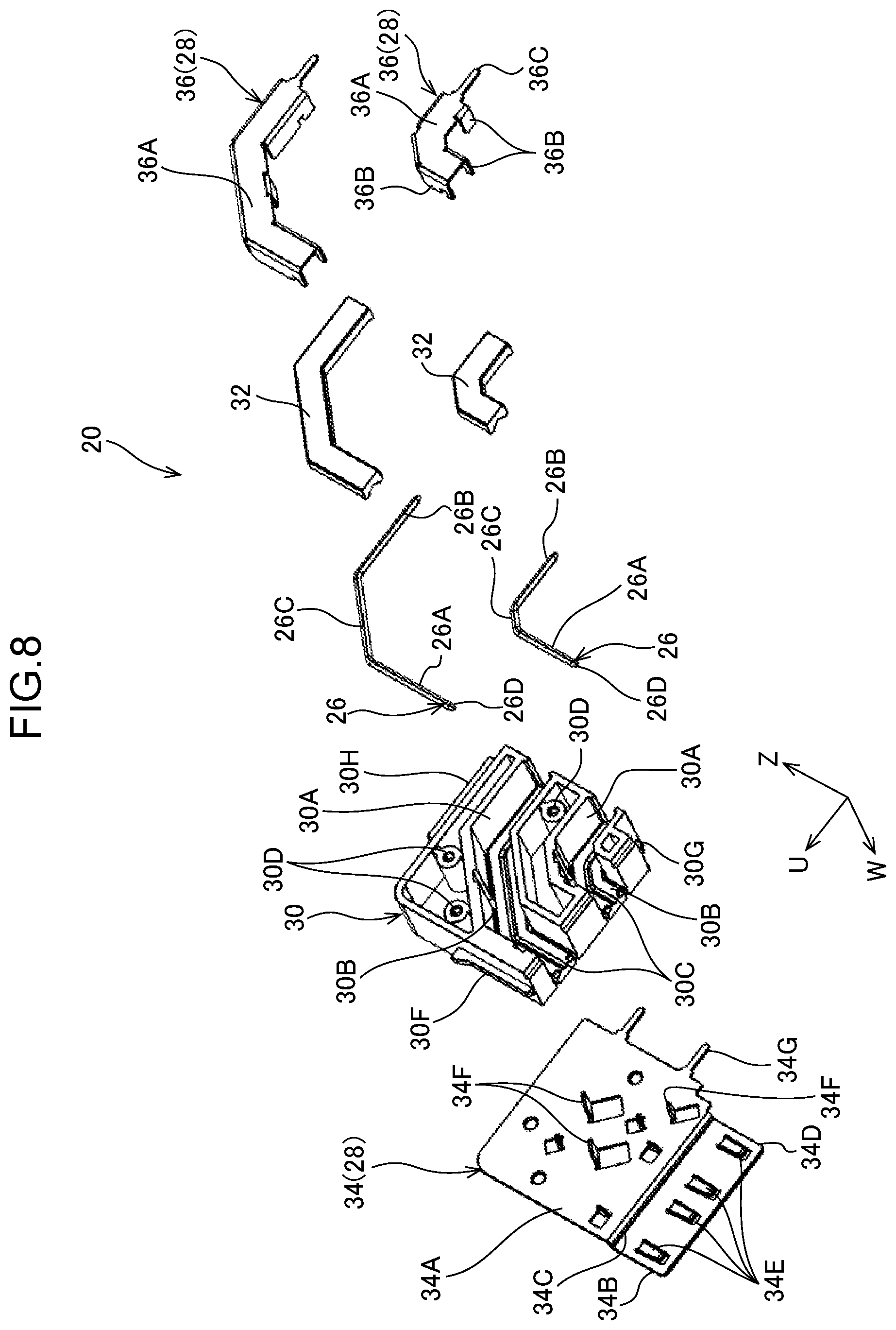 Patent US12322891 Figure 8 – Connector and connector set