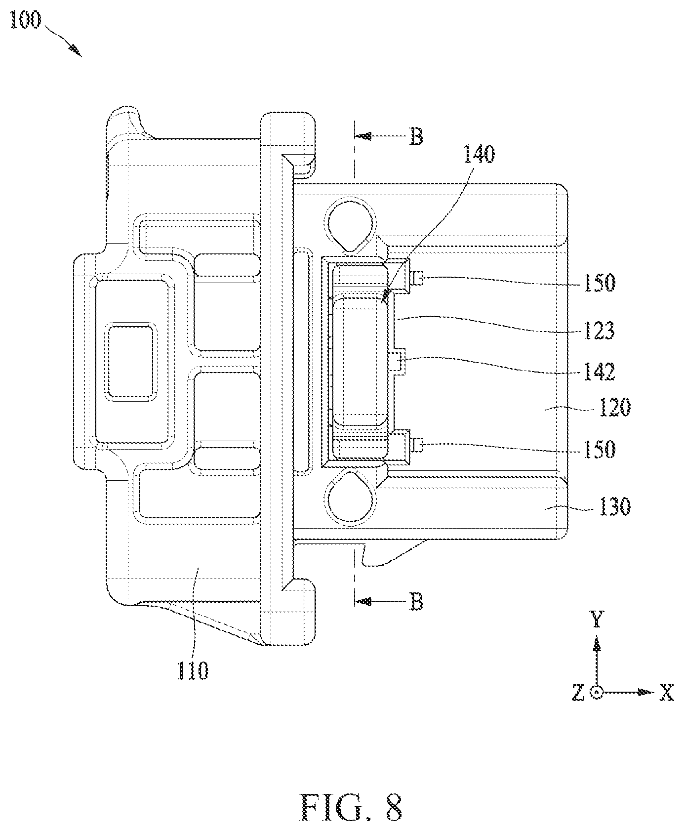 Patent US12322892 Figure 8 – Electrical connector having terminal position assurance