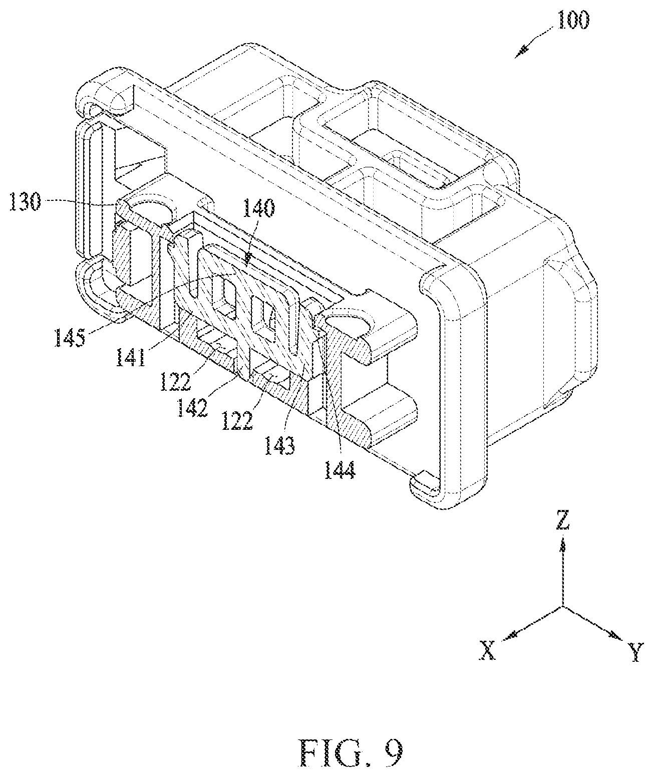 Patent US12322892 Figure 9 – Electrical connector having terminal position assurance