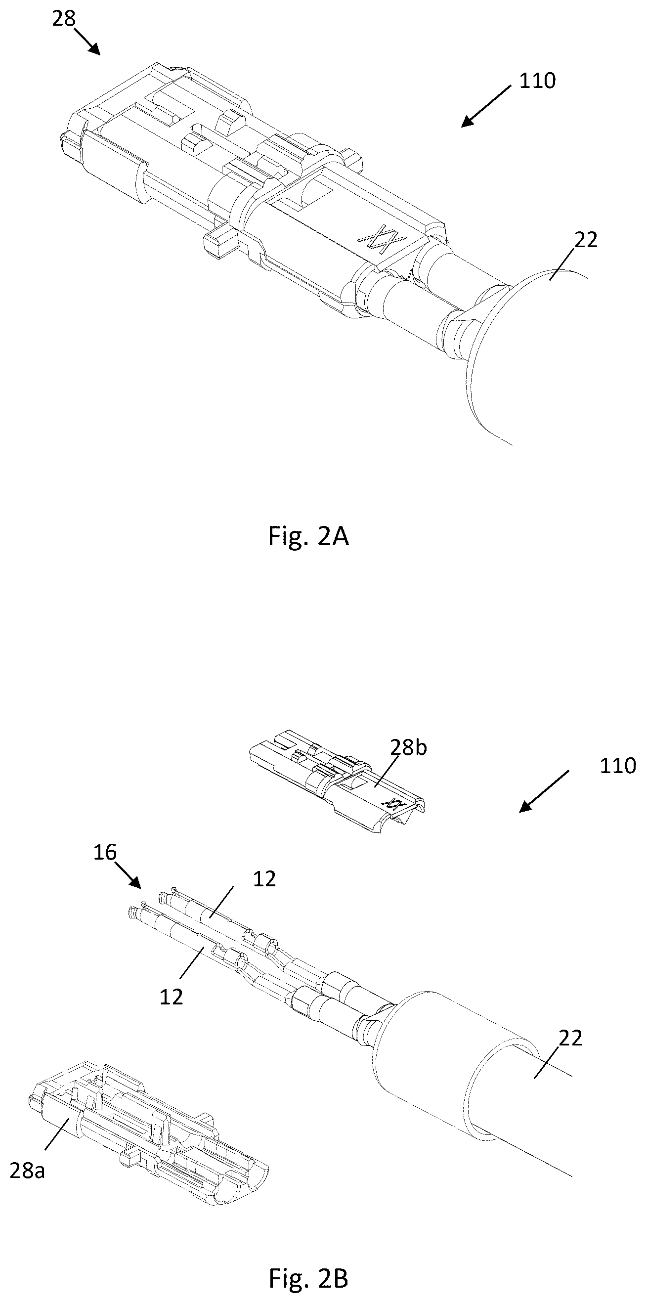 Patent US12322894 Figure 2 – Connector assembly with funnel-shaped signal contact end section