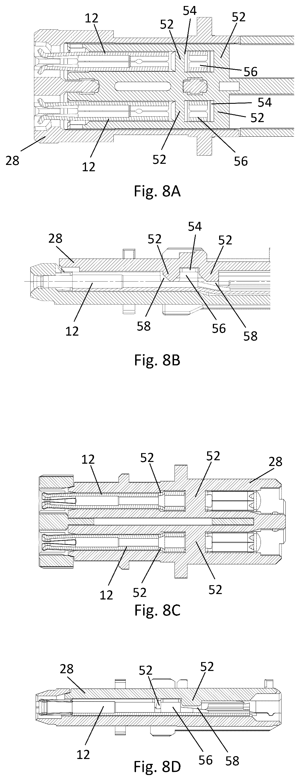 Patent US12322894 Figure 8 – Connector assembly with funnel-shaped signal contact end section