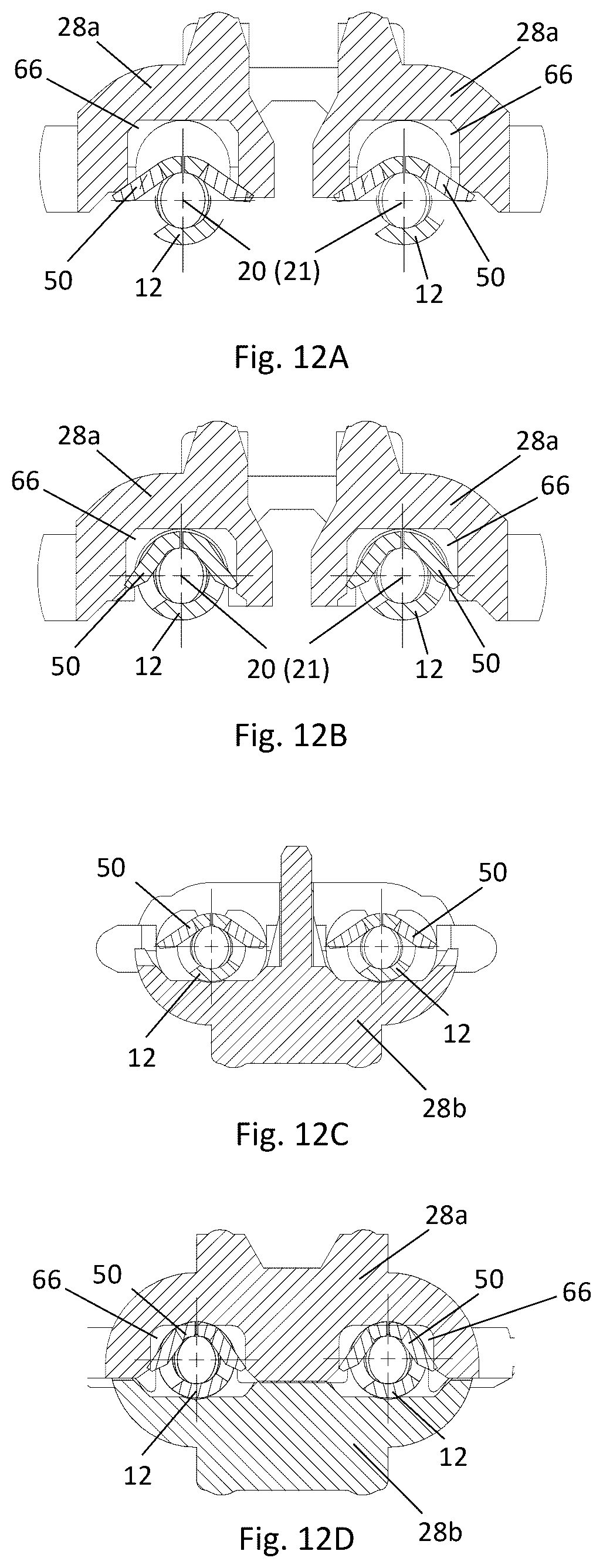 Patent US12322894 Figure 13 – Connector assembly with funnel-shaped signal contact end section