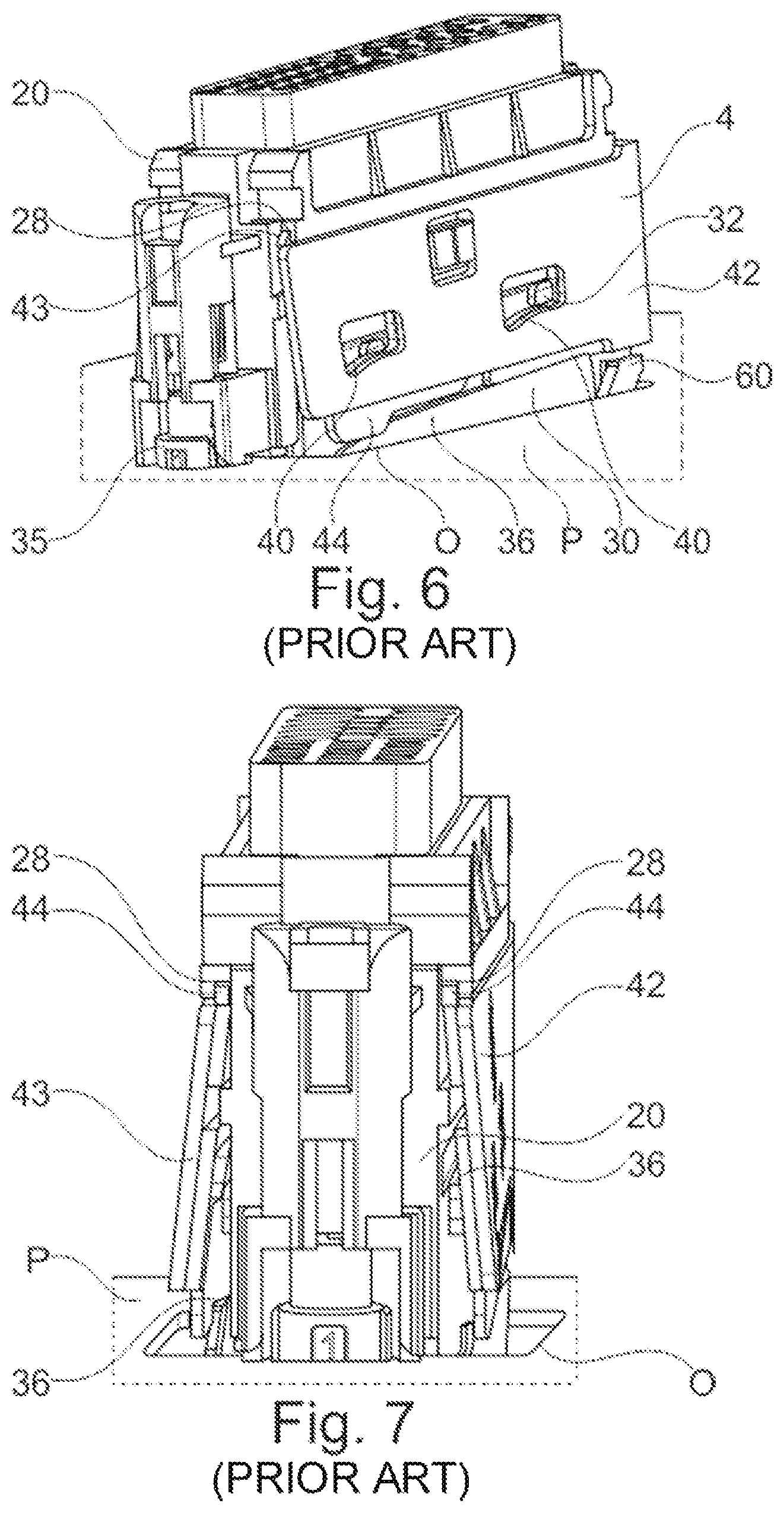 Patent US12322900 Figure 5 – Connector provided with a cap for locking to a complementary connector and with one or more means for securing the locking and the associated coupling between connectors
