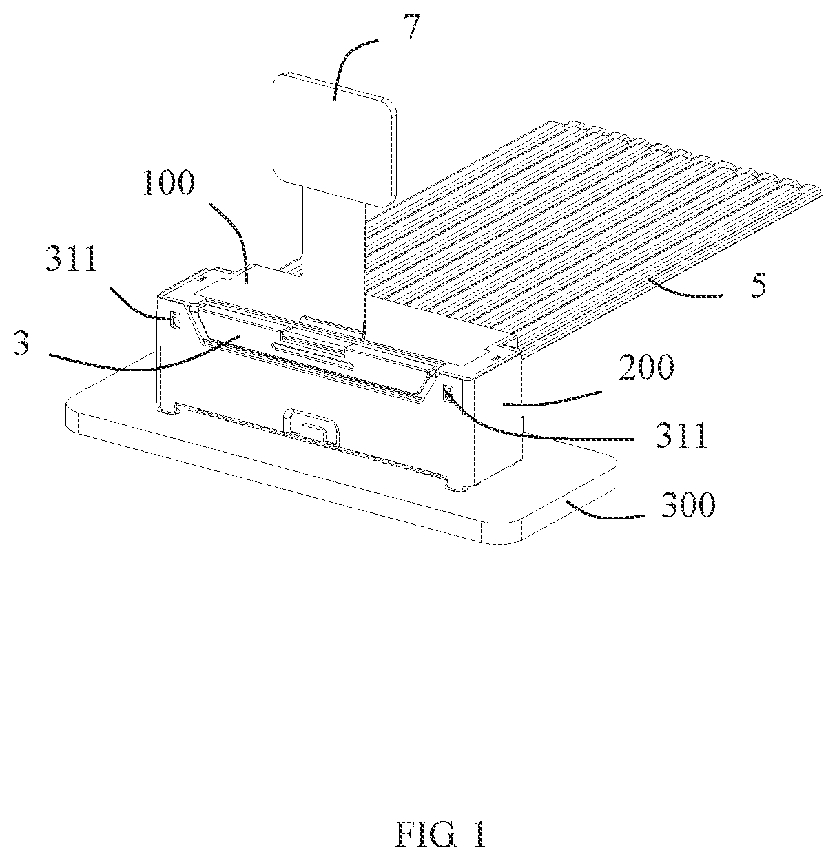 Patent US12322901 — Strap connector and assembly thereof with enhanced mating retention force — Figure 1