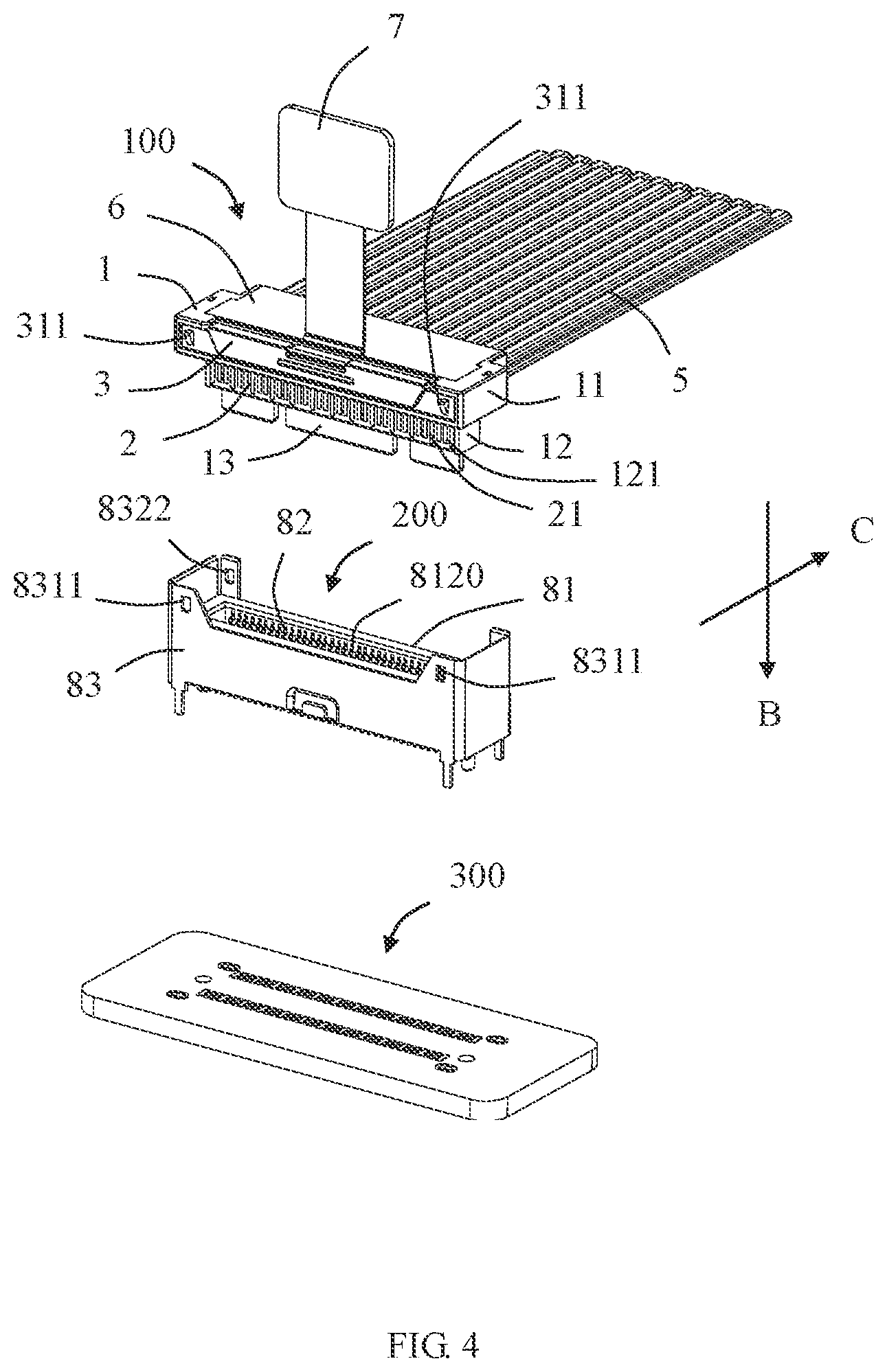 Patent US12322901 Figure 4 – Strap connector and assembly thereof with enhanced mating retention force
