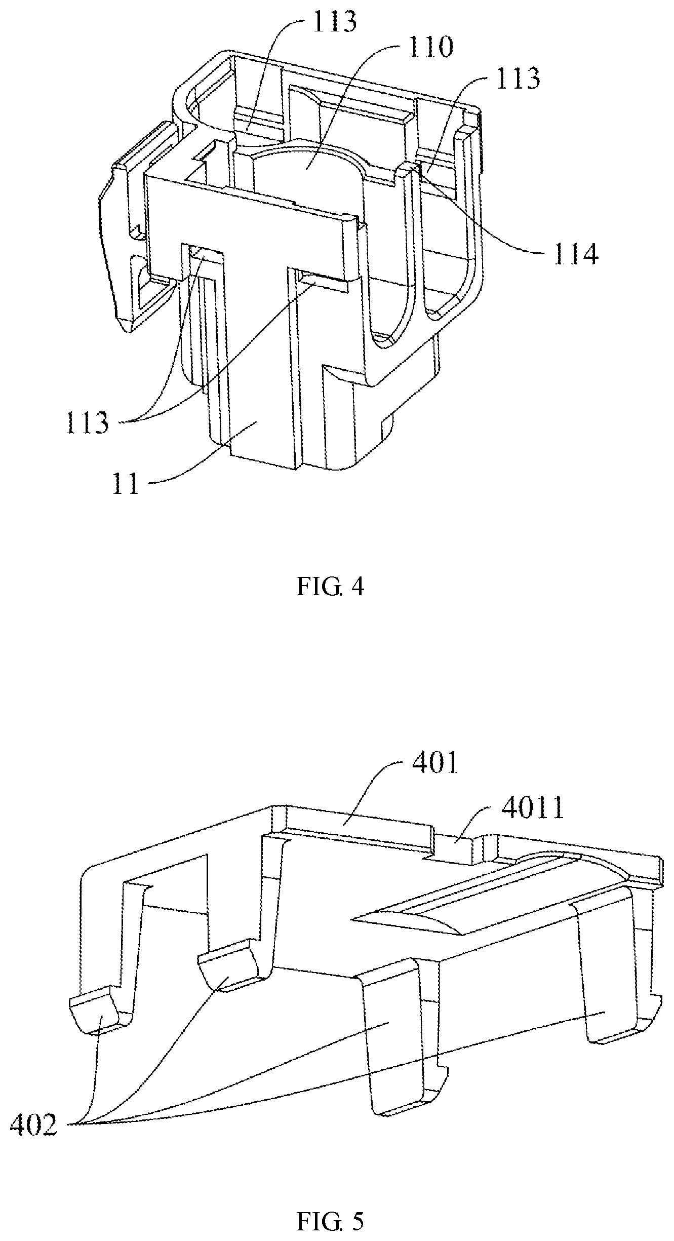 Patent US12322903 Figure 4 – Cable connector and cable connector assembly with improved unlocking mechanism
