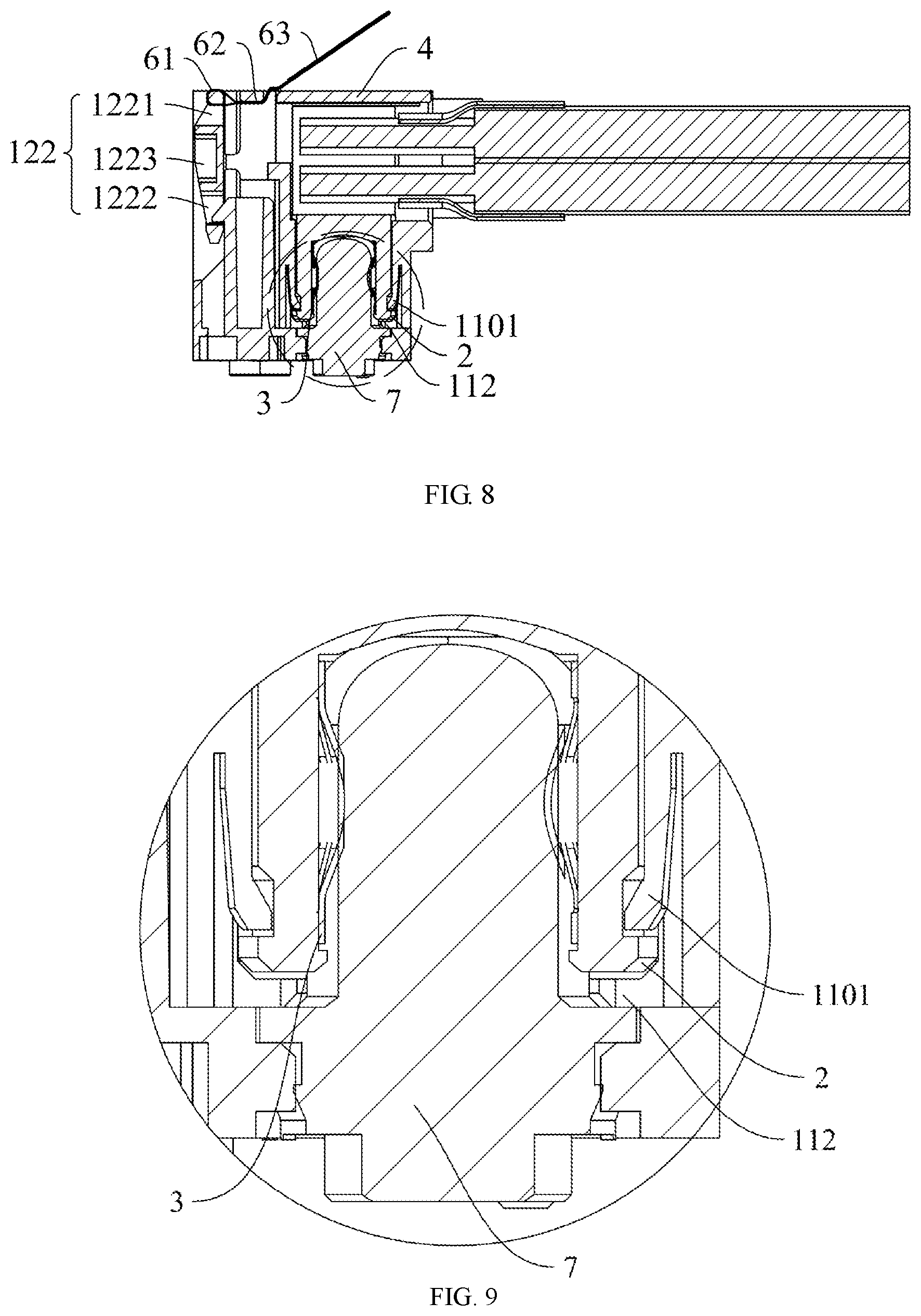 Patent US12322903 Figure 6 – Cable connector and cable connector assembly with improved unlocking mechanism