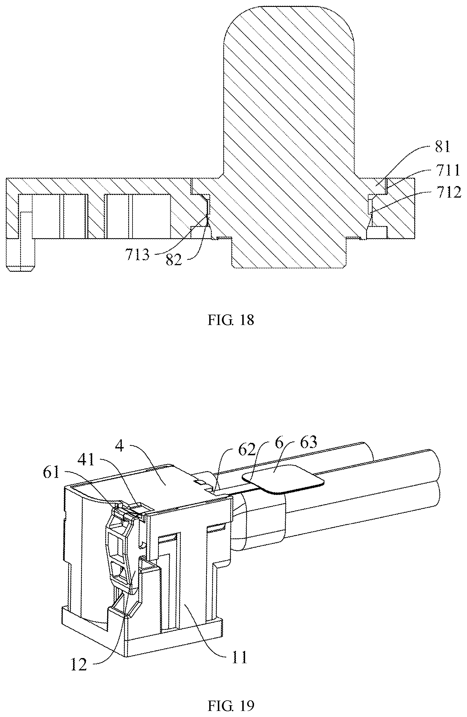 Patent US12322903 Figure 11 – Cable connector and cable connector assembly with improved unlocking mechanism