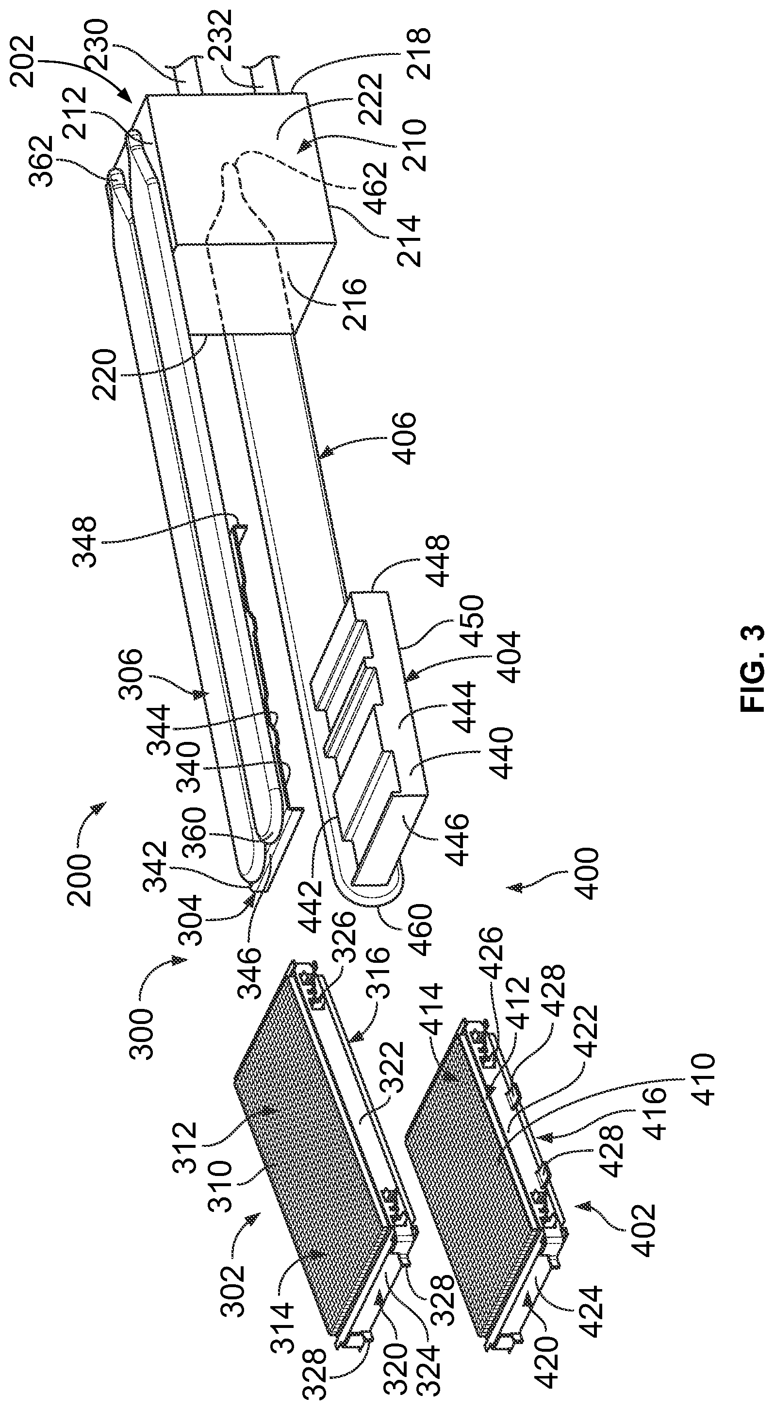 Patent US12322904 Figure 2 – Receptacle assembly having a module orientation feature for pluggable module