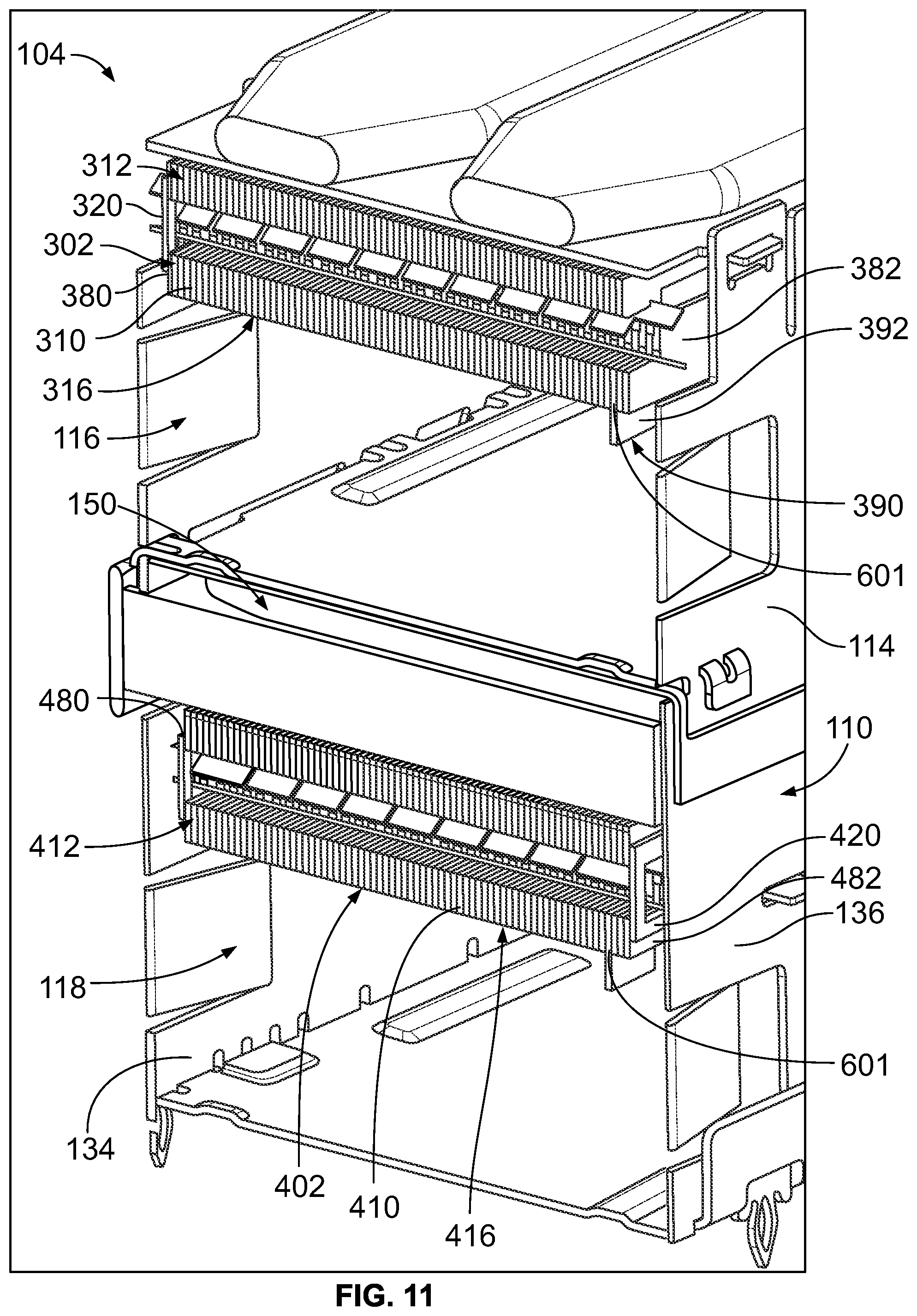 Patent US12322904 Figure 7 – Receptacle assembly having a module orientation feature for pluggable module