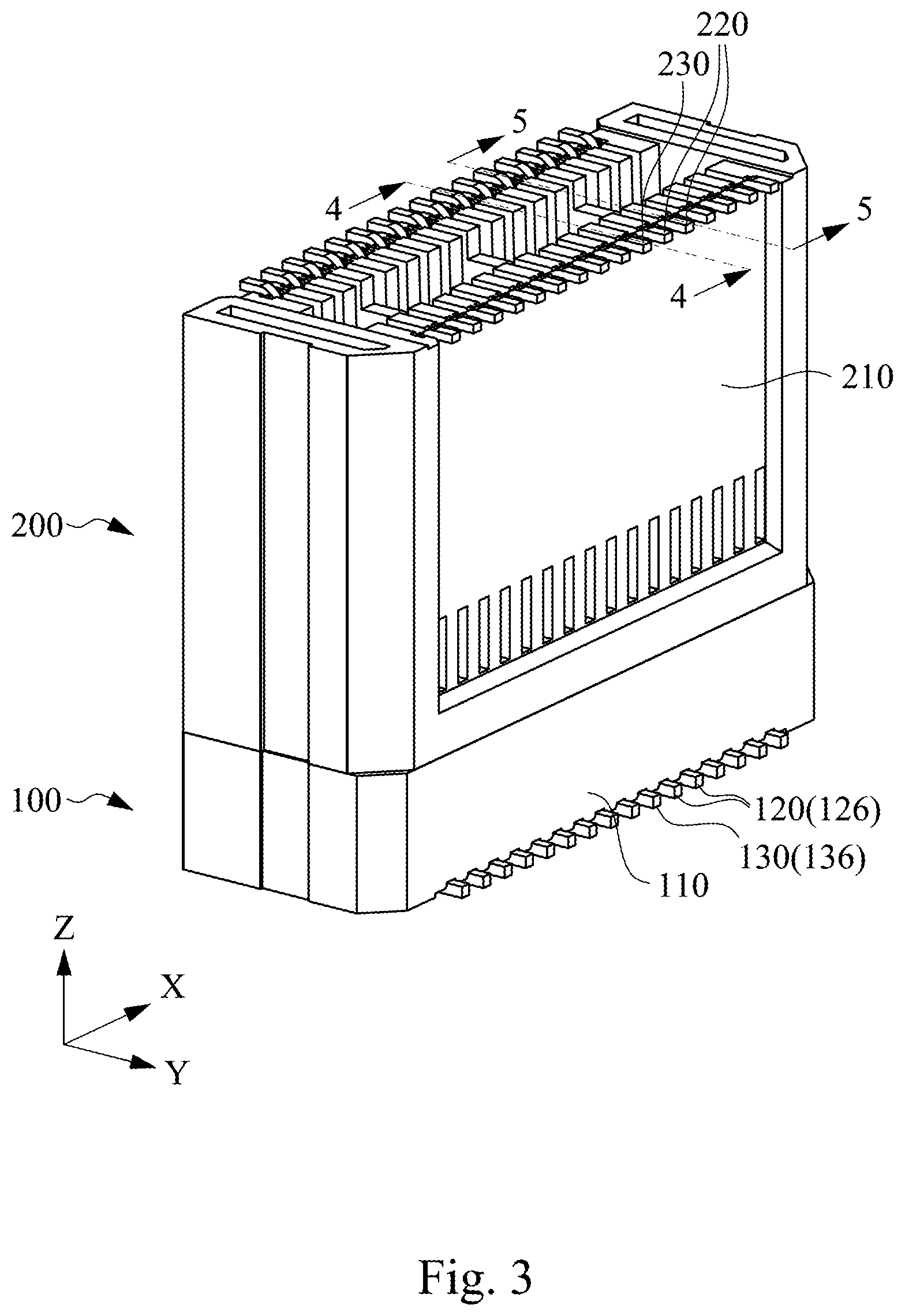 Patent US12322906 Figure 3 – Electrical connector with conductive plastic