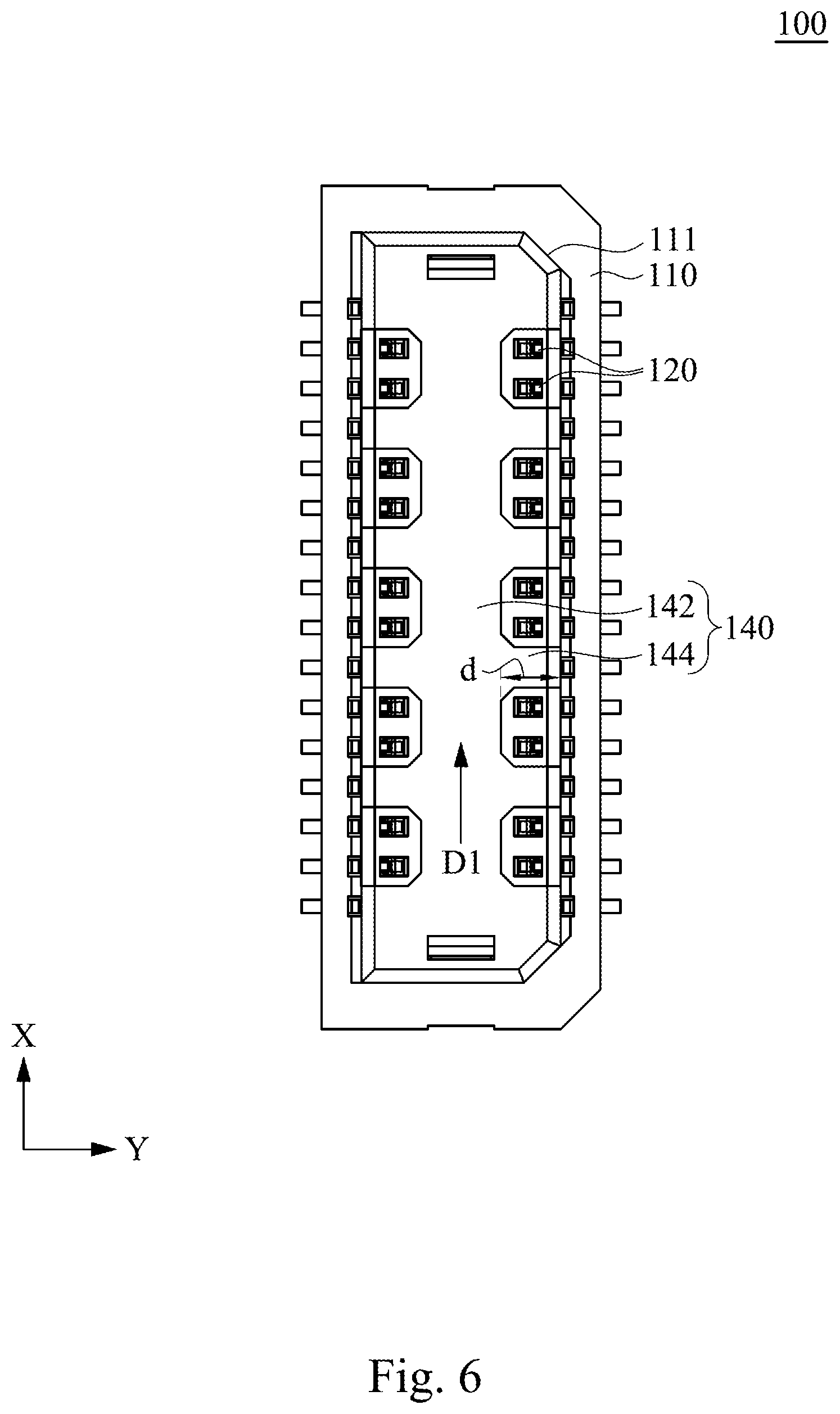 Patent US12322906 Figure 6 – Electrical connector with conductive plastic
