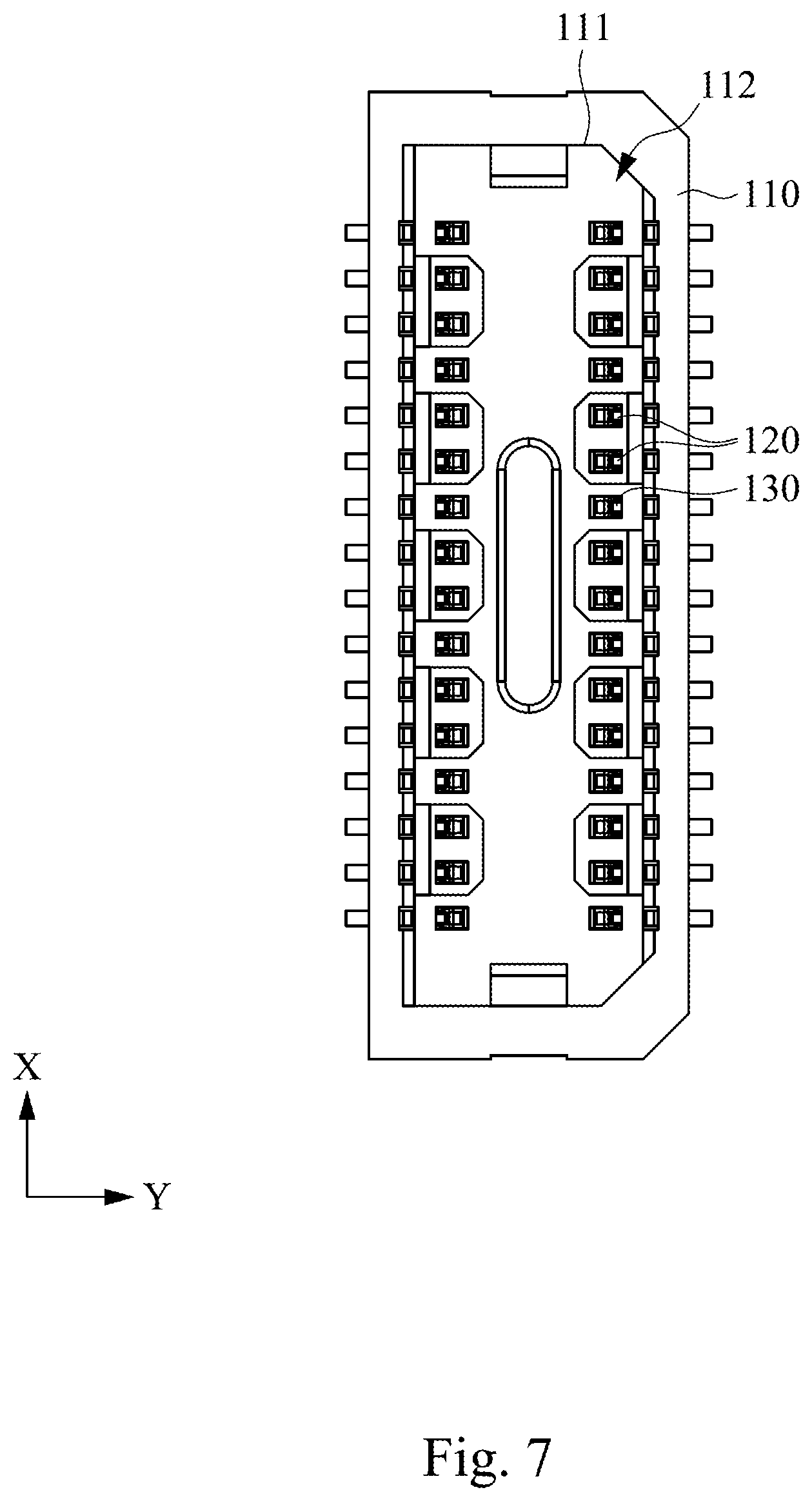 Patent US12322906 Figure 7 – Electrical connector with conductive plastic