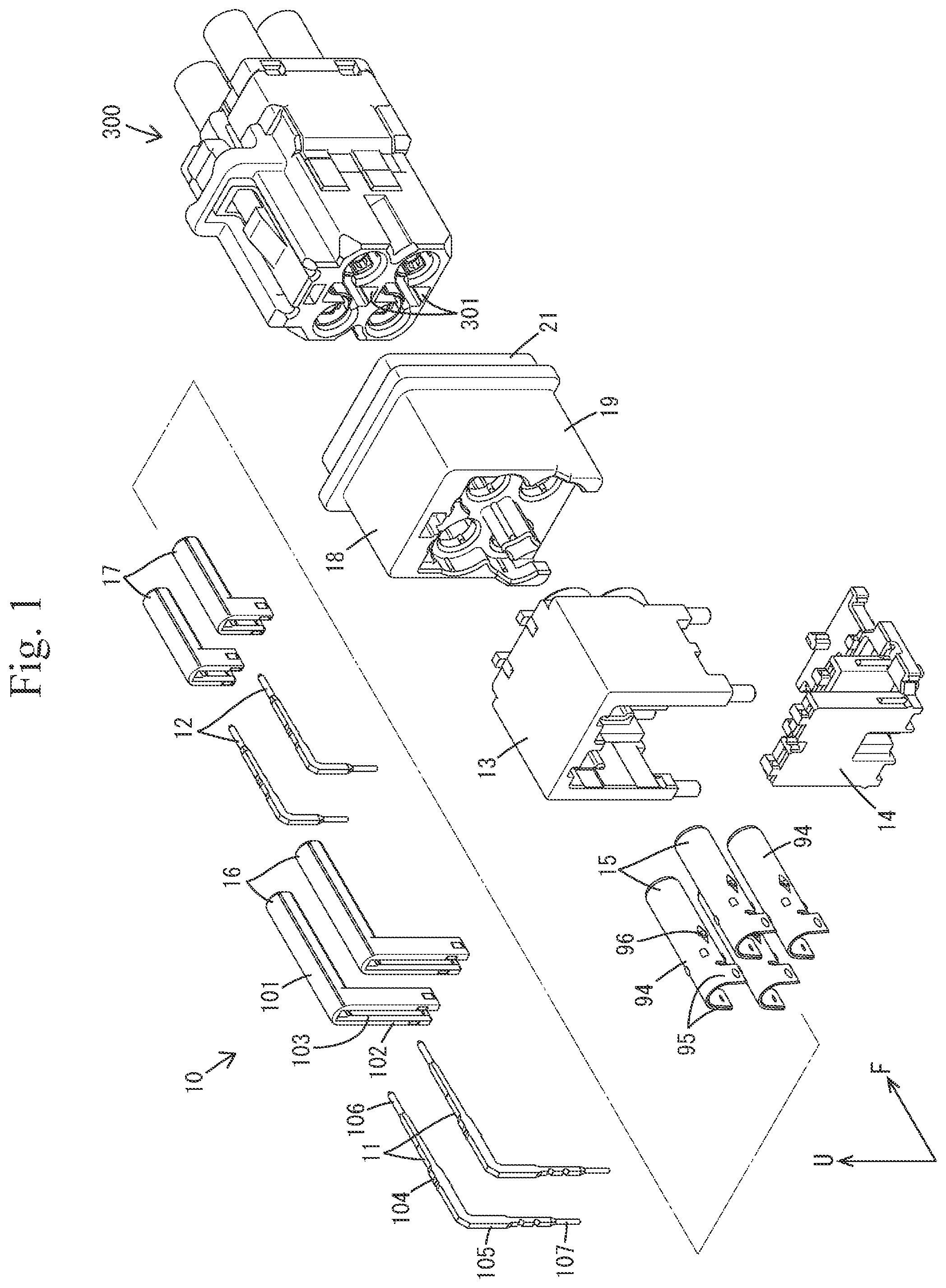 Patent US12322908 — Shield connector — Figure 1