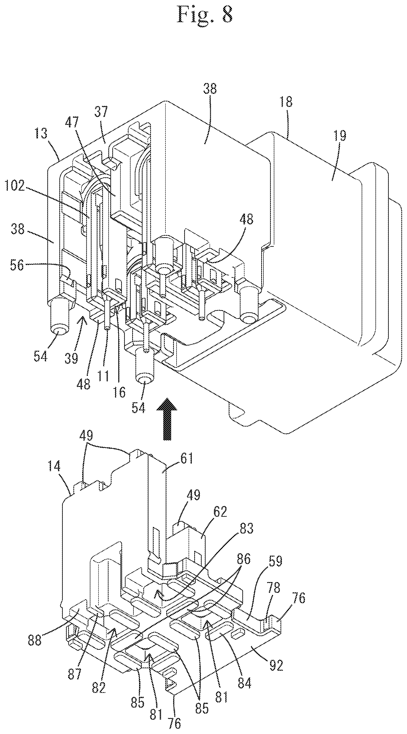 Patent US12322908 Figure 8 – Shield connector