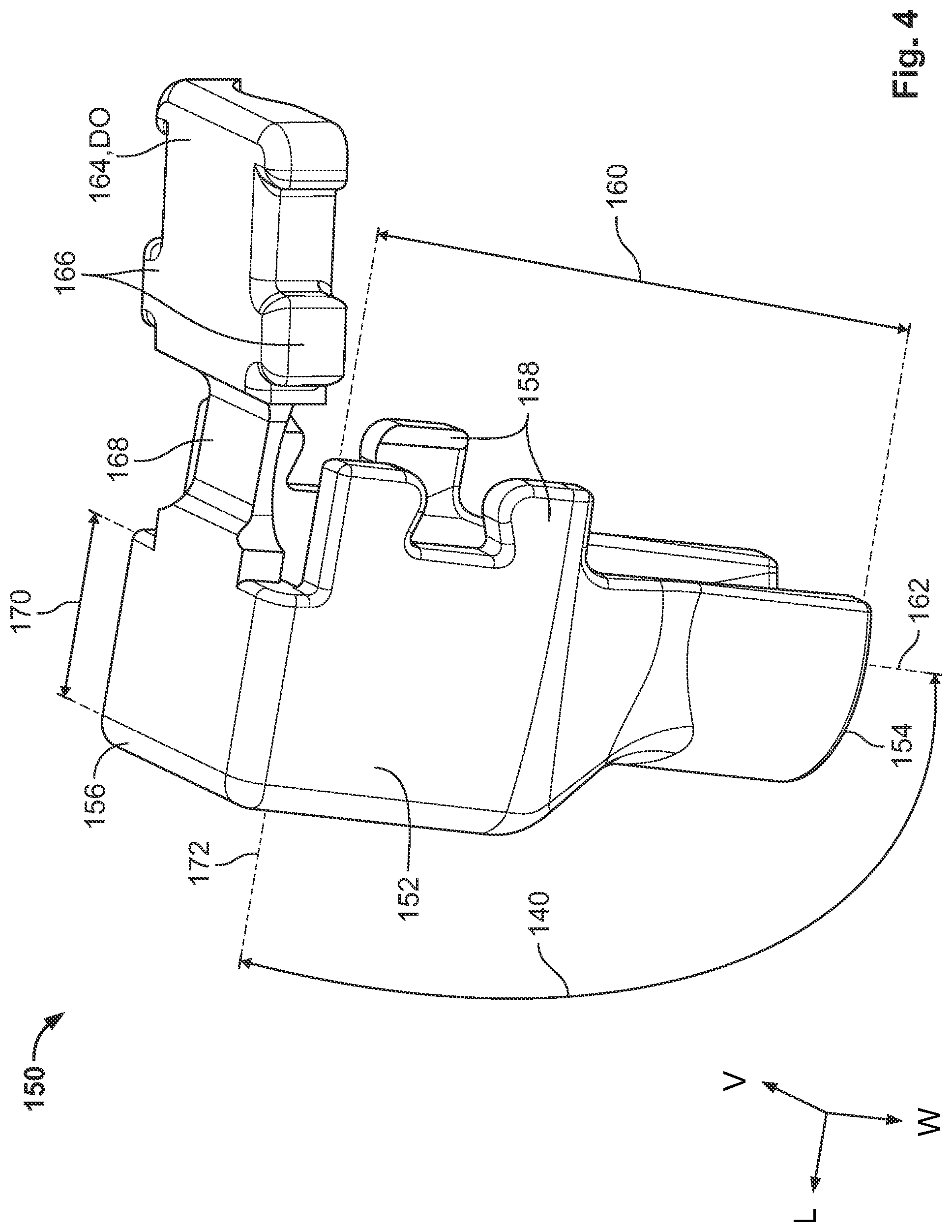 Patent US12322909 Figure 4 – Angled subassembly for an angled connector