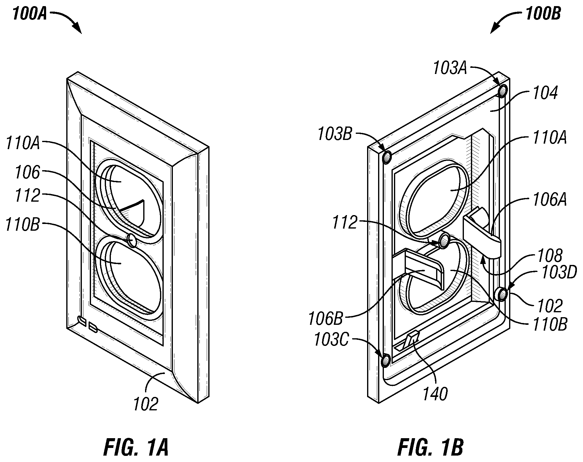 Patent US12322910 — Electrical outlet cover with integrated lighting with connectivity — Figure 1