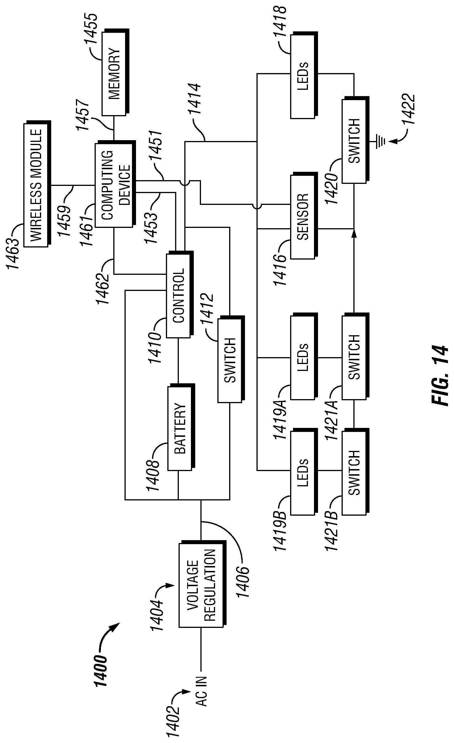 Patent US12322910 Figure 13 – Electrical outlet cover with integrated lighting with connectivity