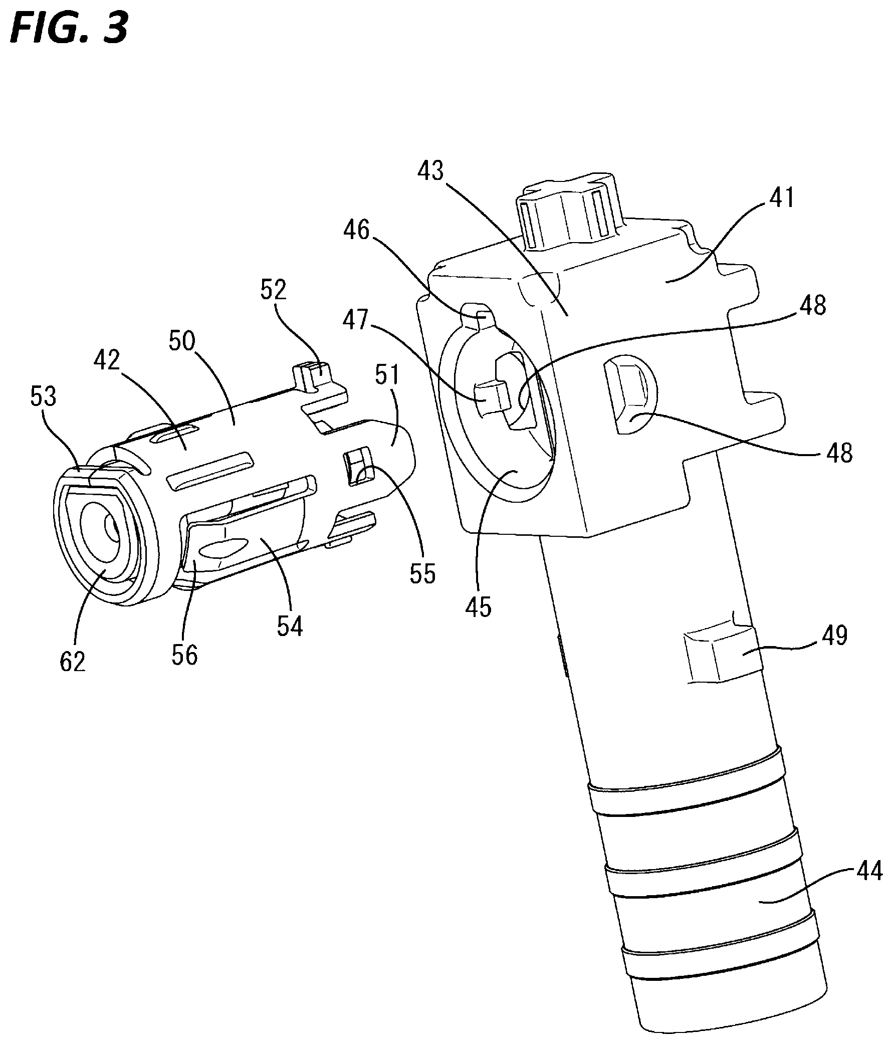 Patent US12322913 Figure 3 – Connector with improved shielding