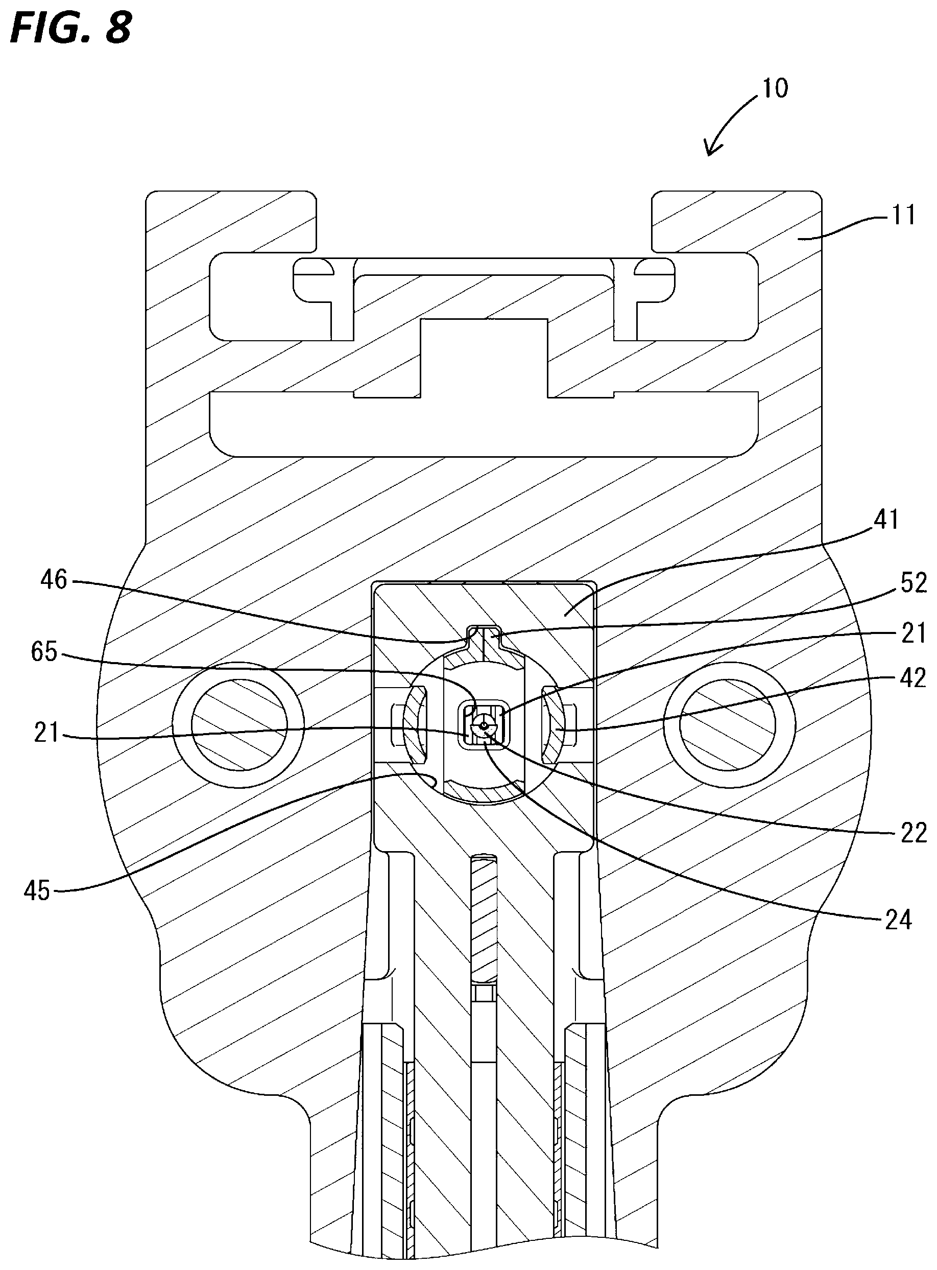 Patent US12322913 Figure 8 – Connector with improved shielding