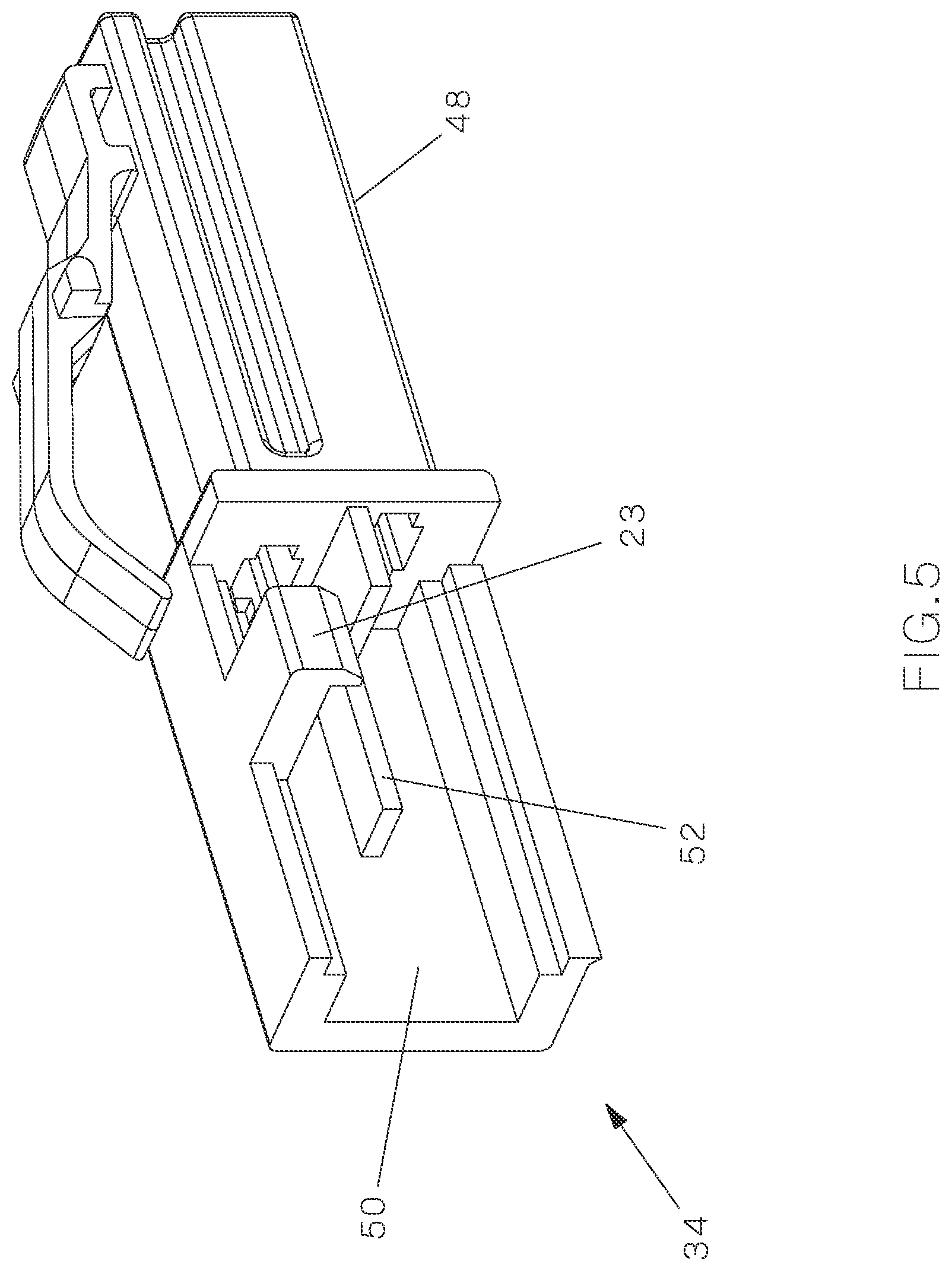 Patent US12322914 Figure 5 – Field terminable single pair ethernet connector with angled contacts