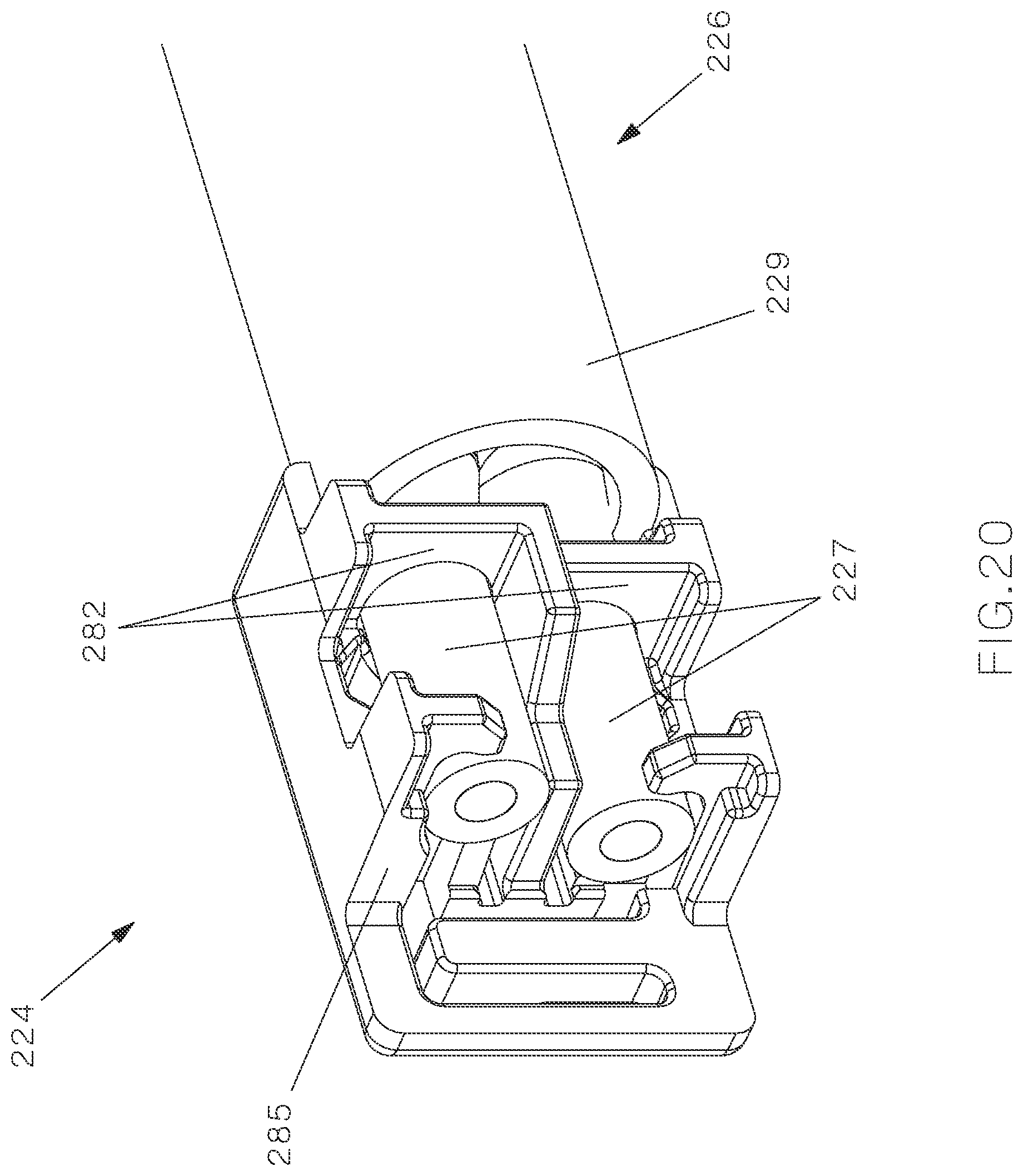 Patent US12322914 Figure 20 – Field terminable single pair ethernet connector with angled contacts