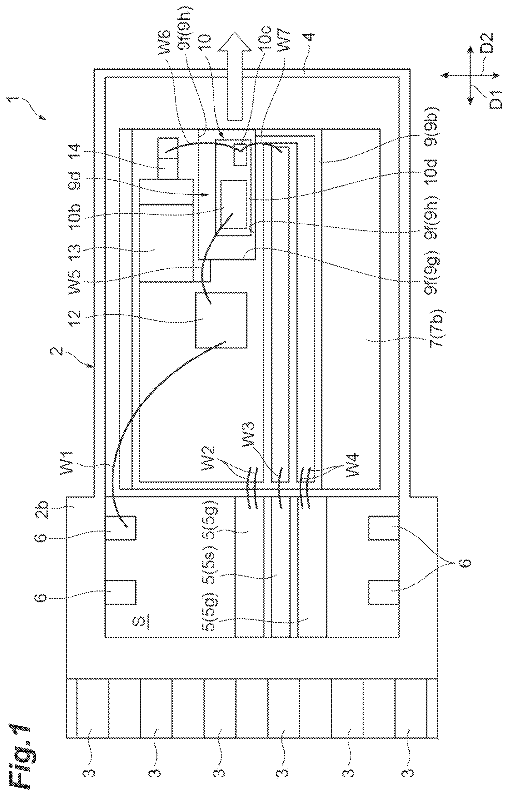 Patent US12322925 Figure 1 – Optical semiconductor module